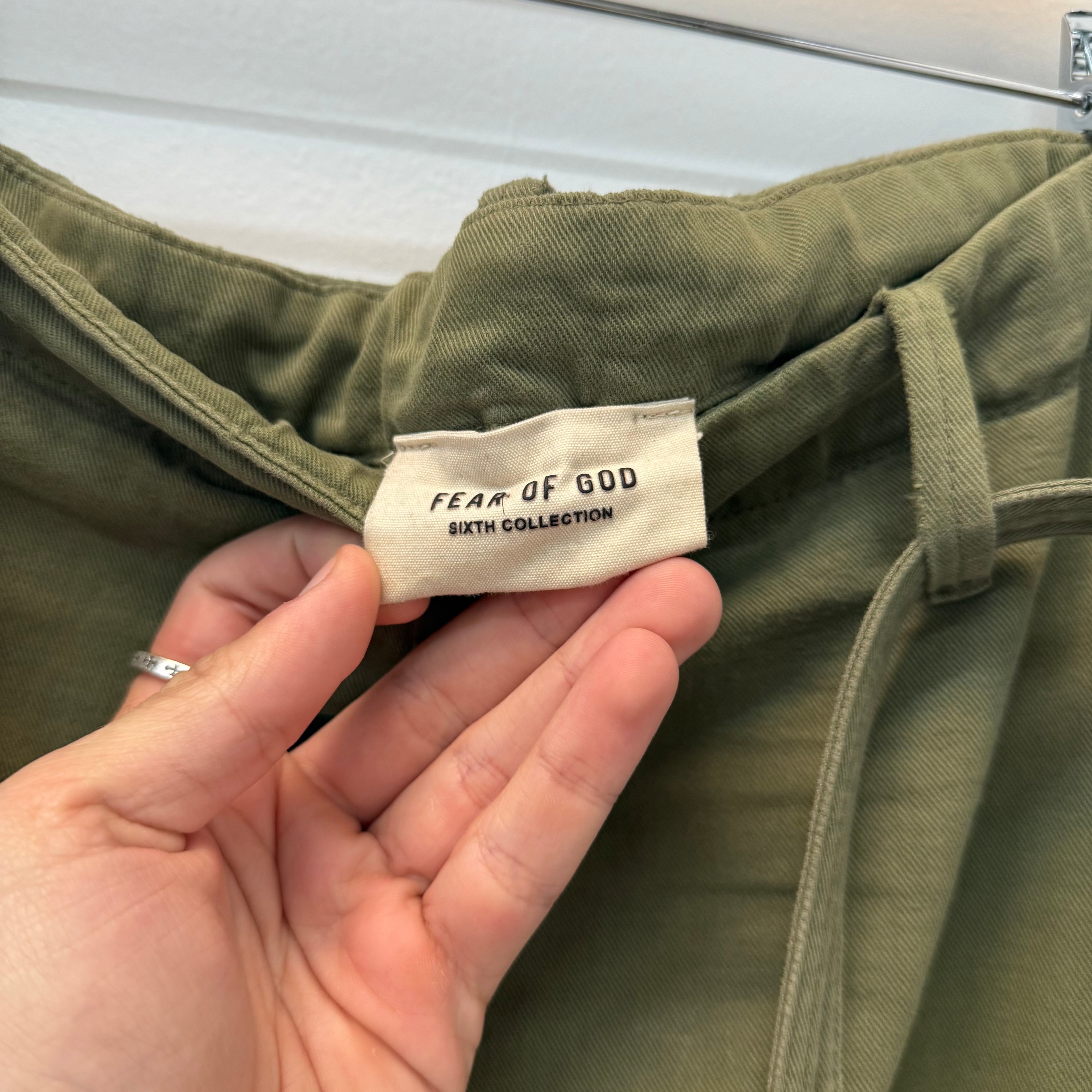 Fear of God Mainline Jiu Jitsu Green Cargo Pants - Size XL