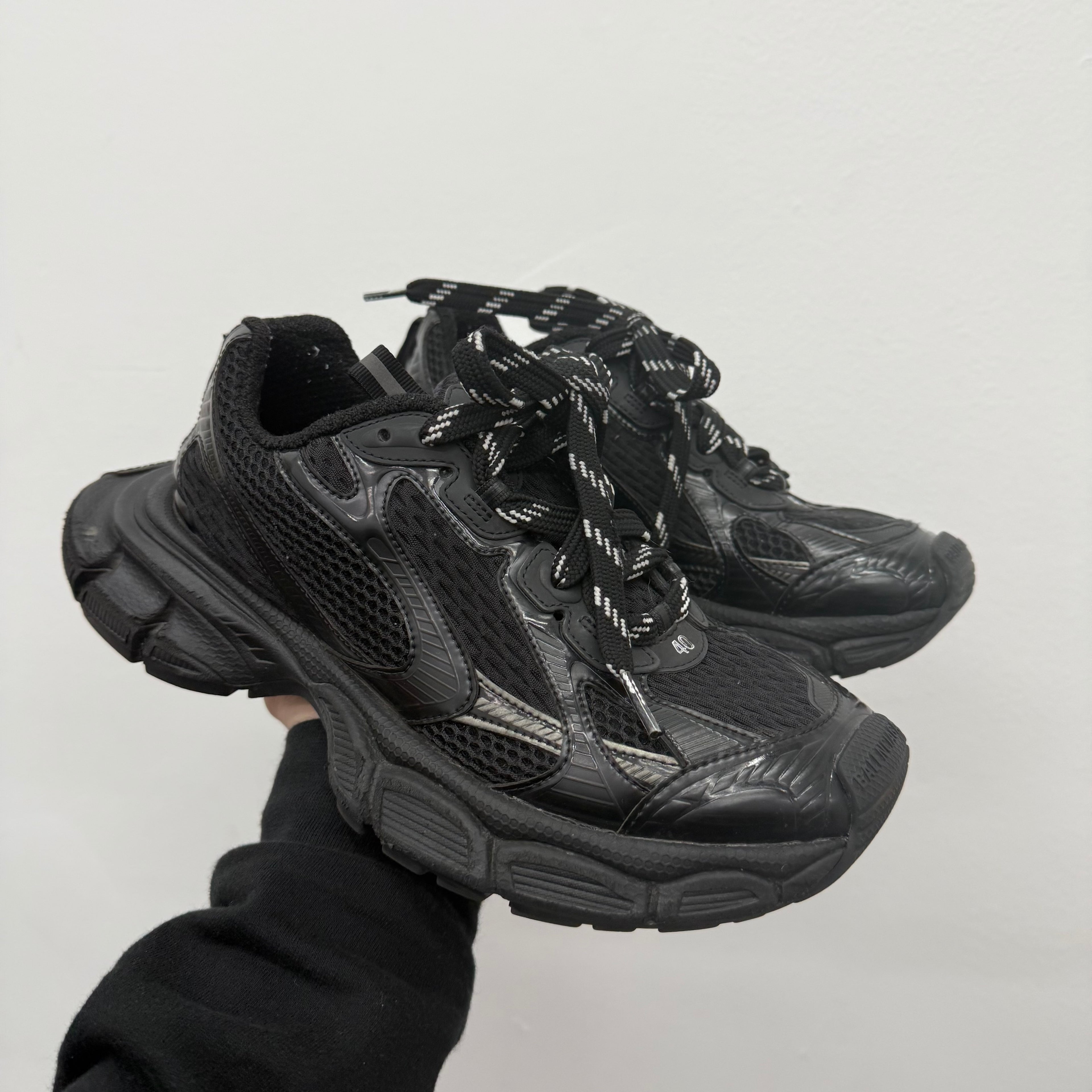 Balenciaga 3XL Triple Black Sneakers - Size 40 (US 7)