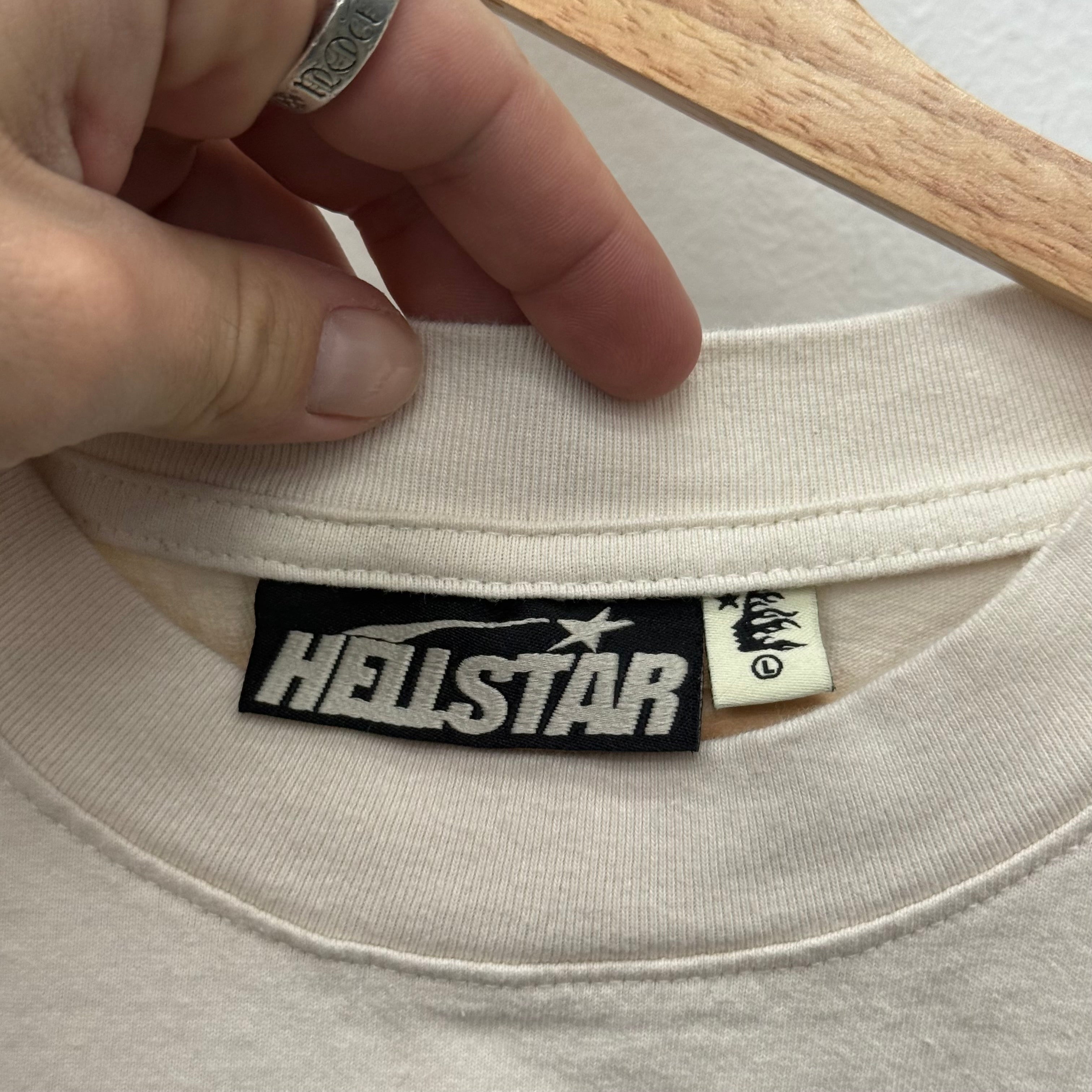 Hellstar Football T-Shirt Cream - Size L