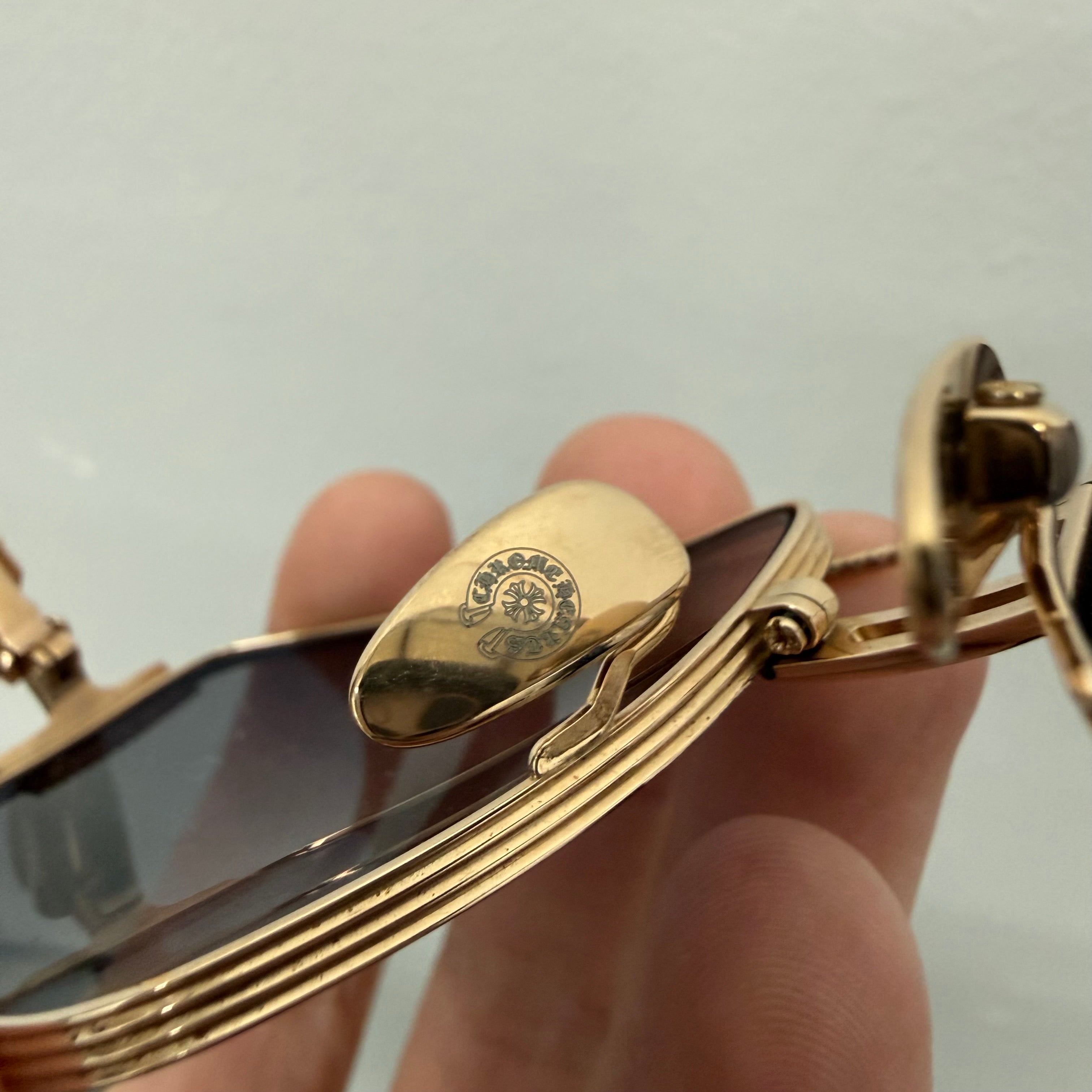 Chrome Hearts Pump Station Gold Sunglasses