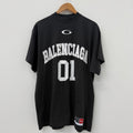 Balenciaga 01 Basketball Black T-Shirt - Size 1 (L/XL)