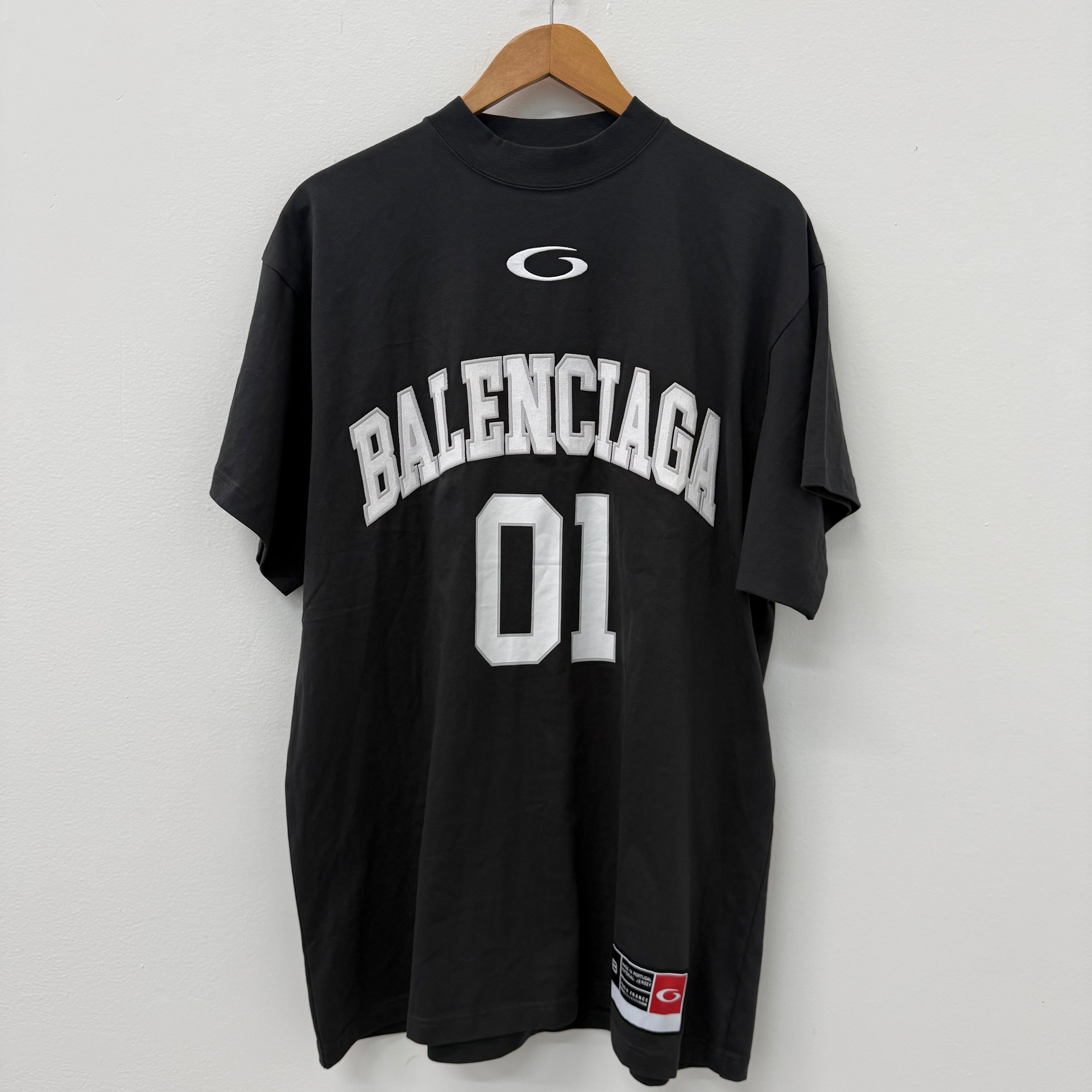 Balenciaga 01 Basketball Black T-Shirt - Size 1 (L/XL)