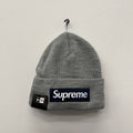 Supreme New Era Heather Grey Box Logo Beanie FW25