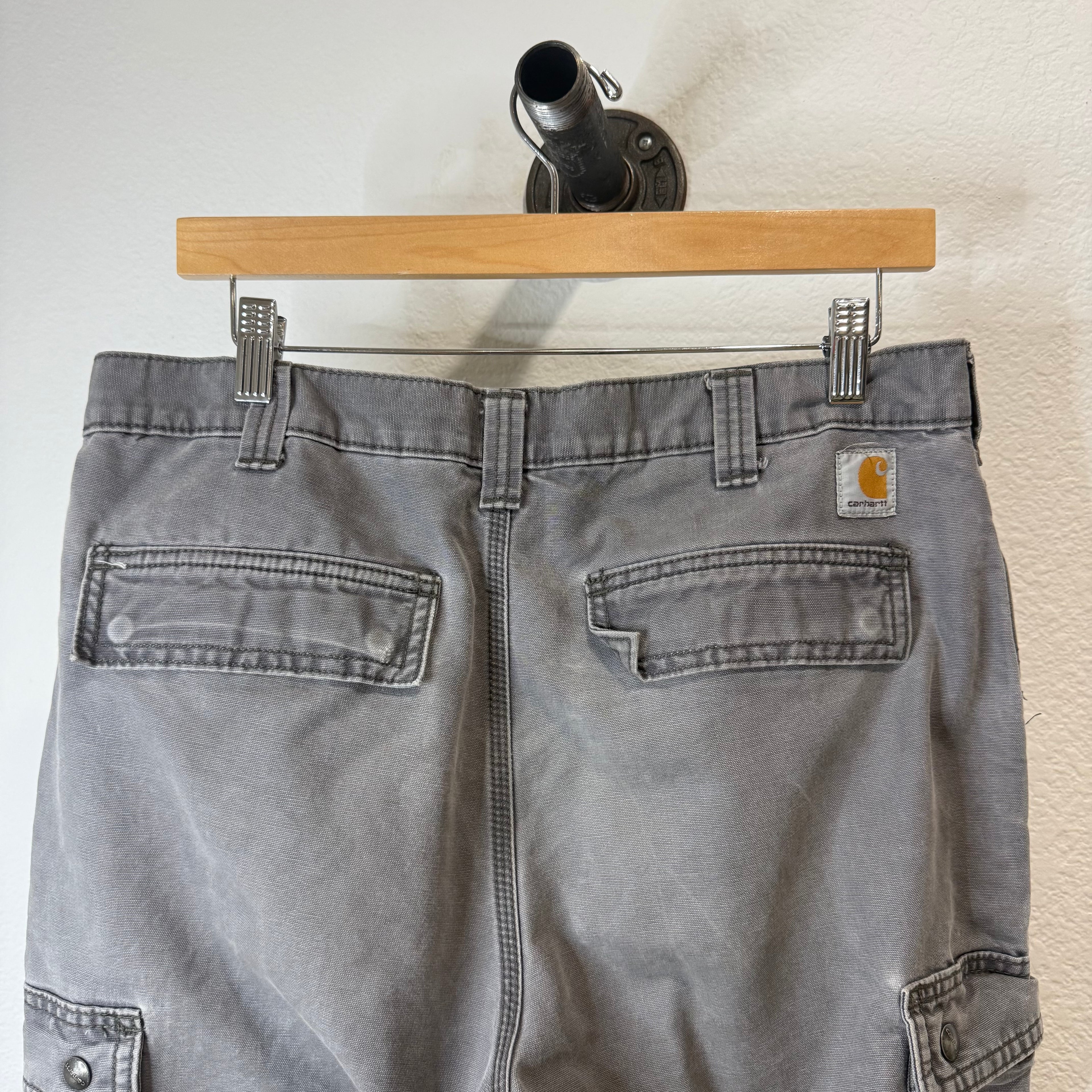 Carhartt Grey Work Cargo Pants - Size 34 x 36