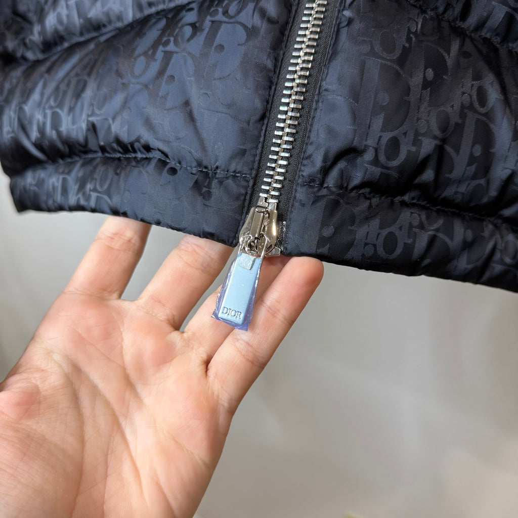 Dior Oblique Monogram Puffer Jacket Navy - Size 50 (L)