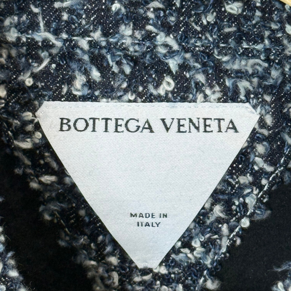 Bottega Veneta Cotton-Bouclé Indigo Button Jacket - Size 50 (L)