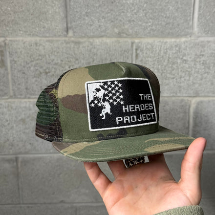 Chrome Hearts ‘The Heroes Project’ Camo Trucker Hat NEW