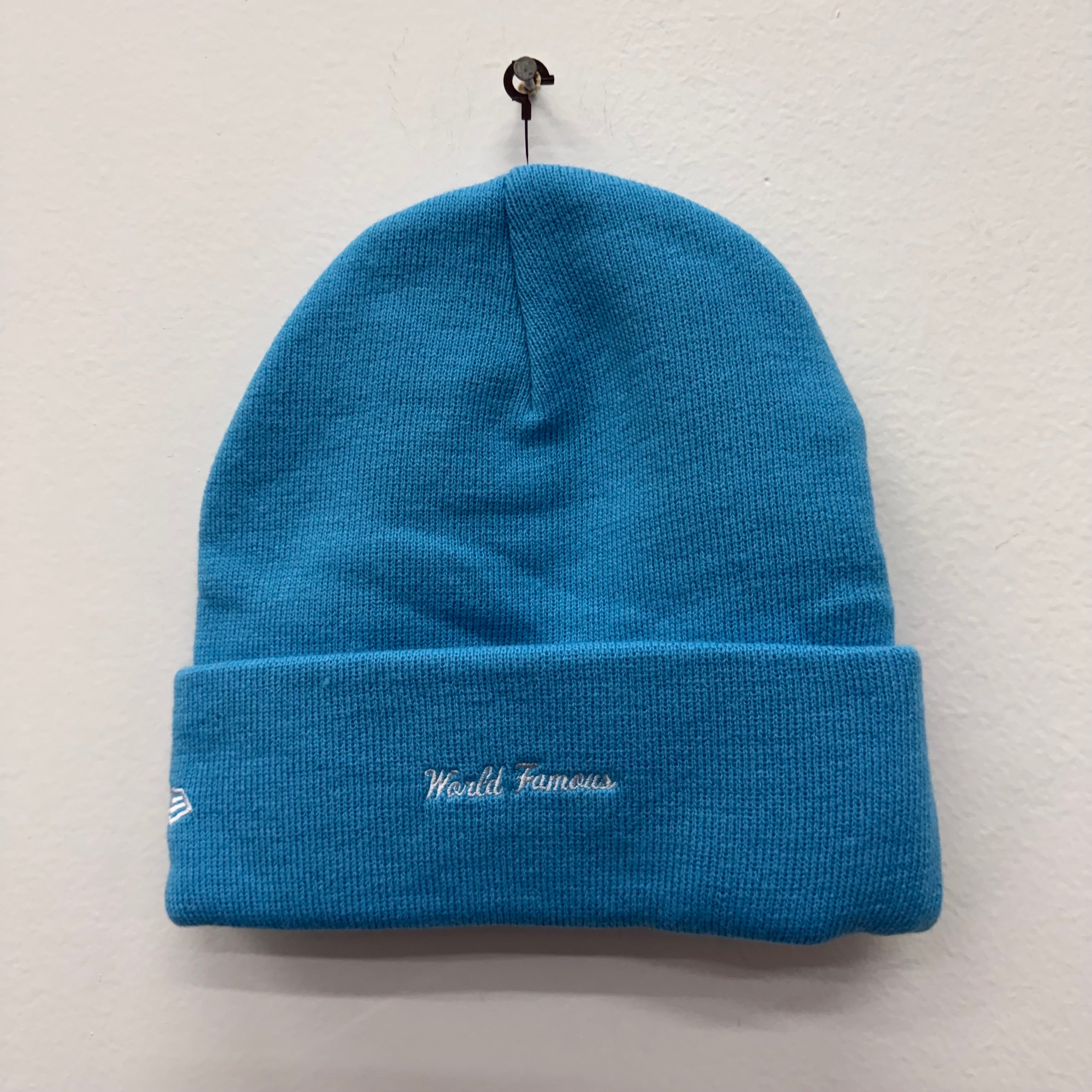 Supreme New Era Box Logo Beanie FW25 Cyan Blue