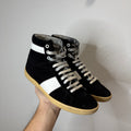 Saint Laurent SL/02H YSL Black Suede High Sneakers - Size 40.5 (US 7.5)