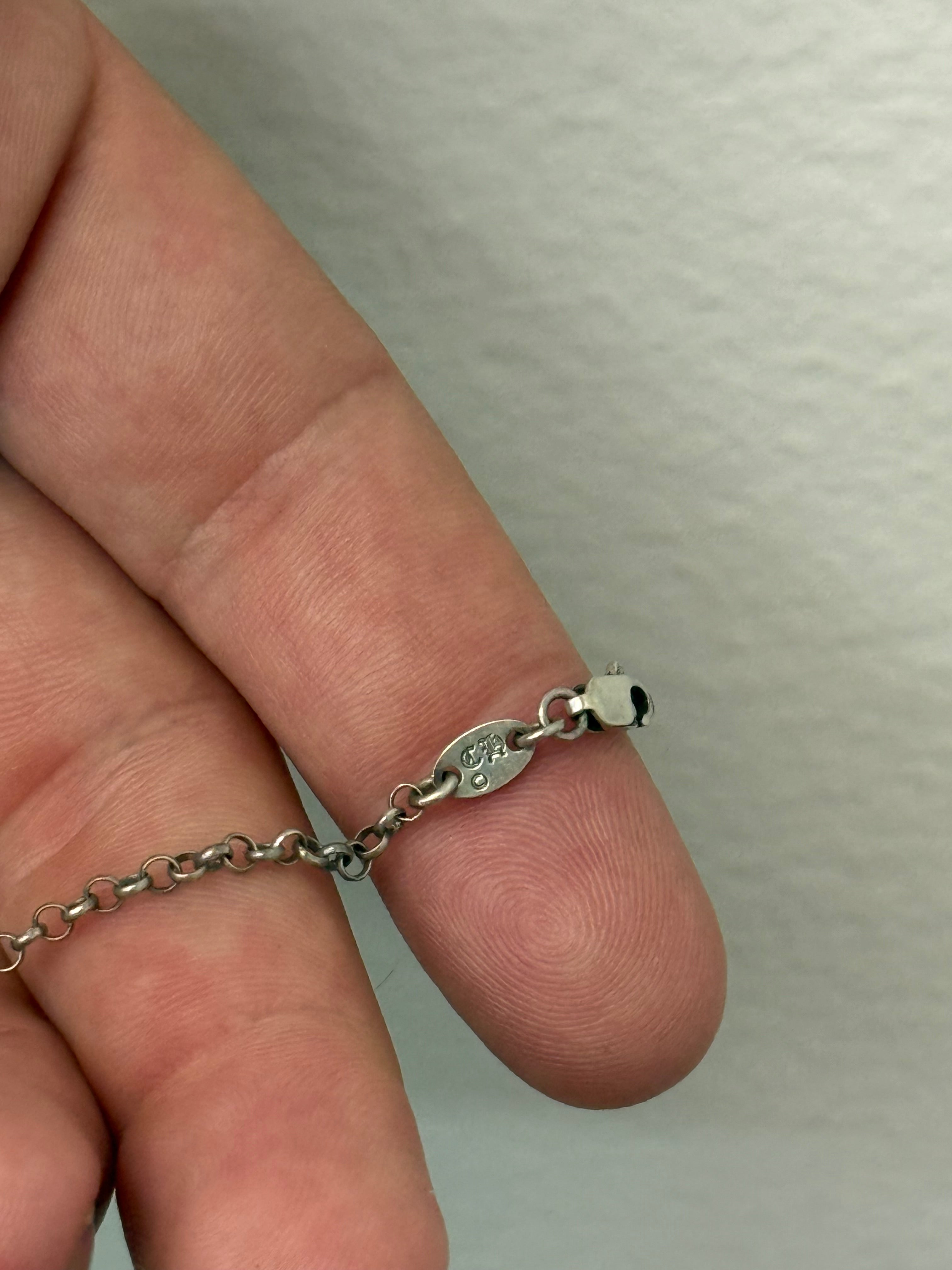 Chrome Hearts Large Diamond Safety Pin Necklace