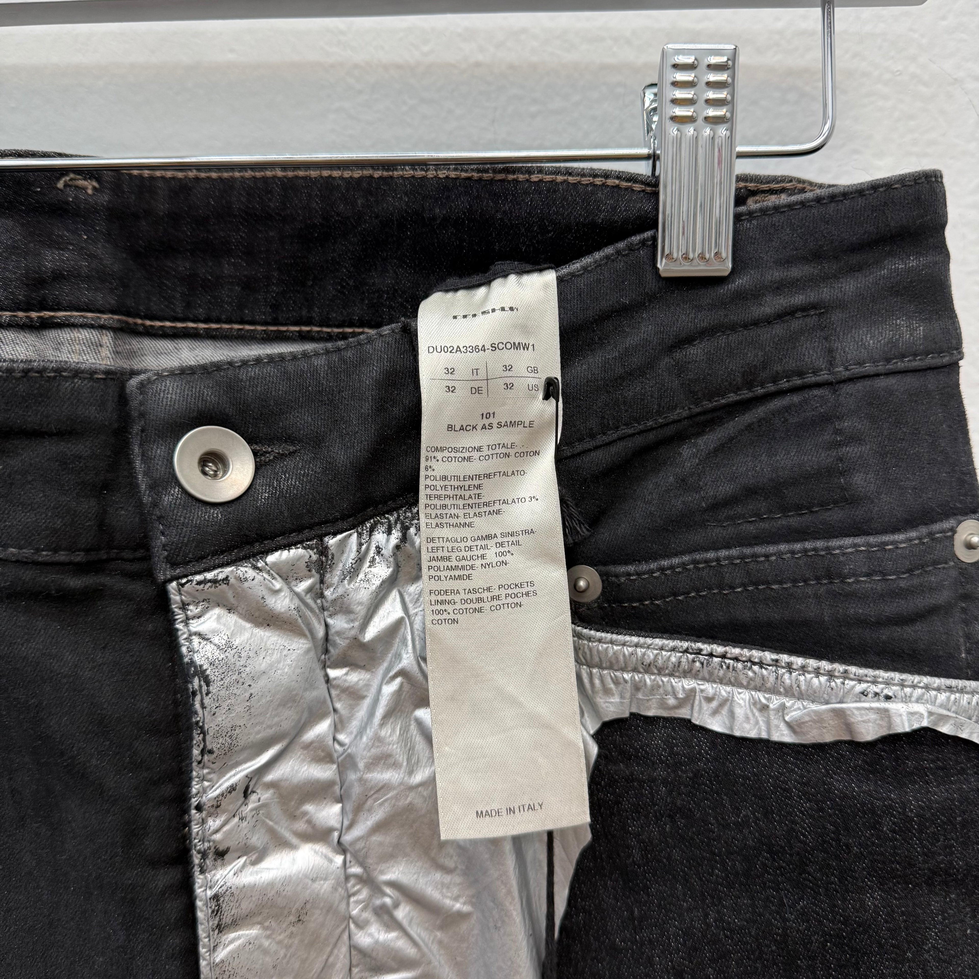 Rick Owens Tyron Cut Denim Jeans - Size 32