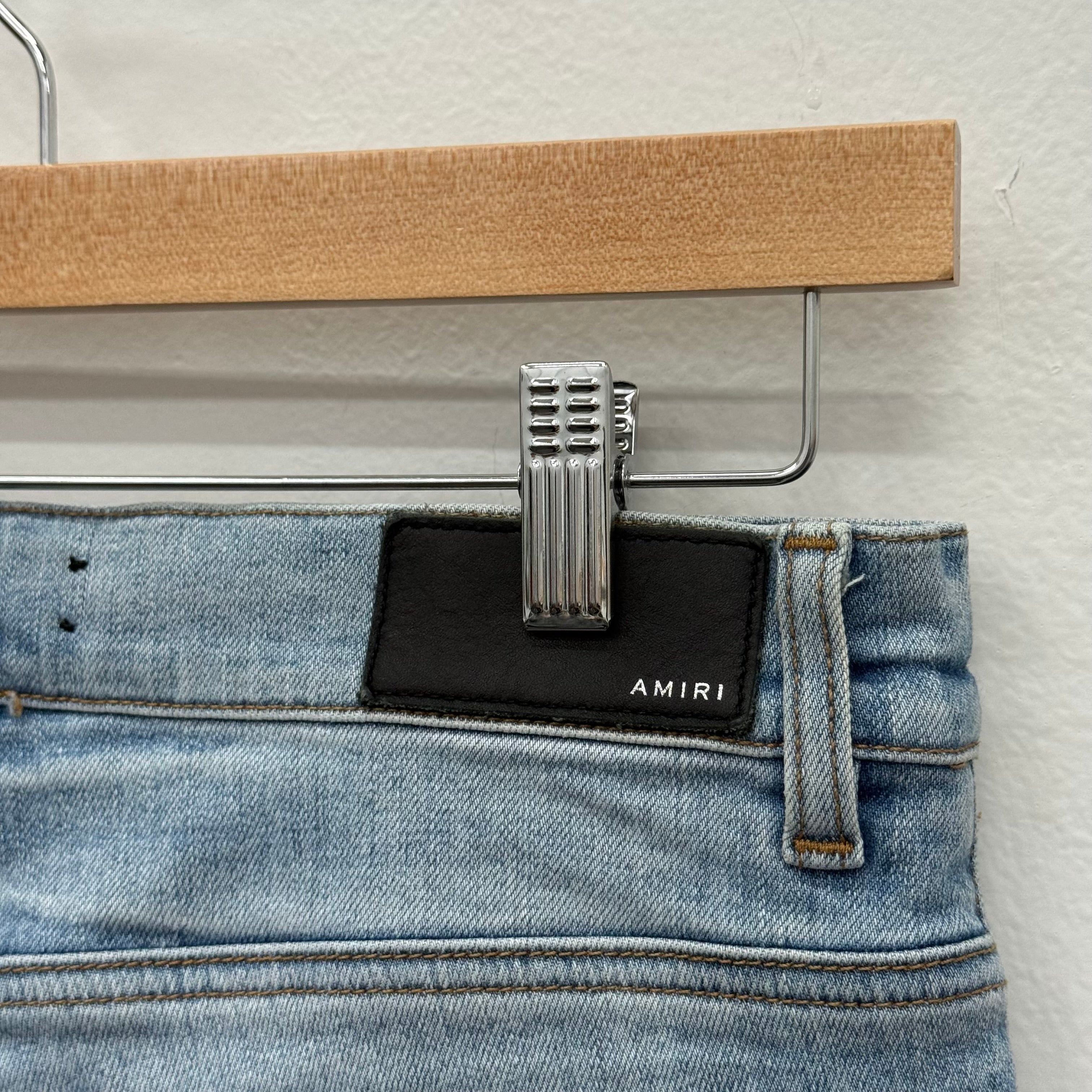 Amiri Paint Drip Logo Denim Jeans - Size 31