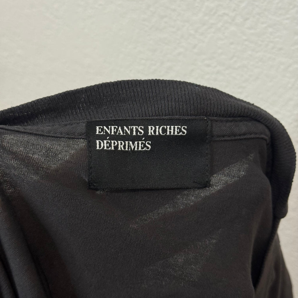 Enfants Riches Deprimes ERD Black Distressed Logo Shirt - Size M