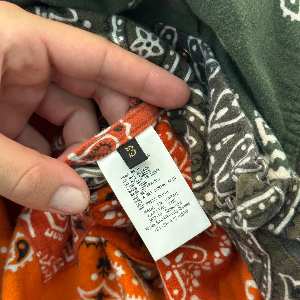 Kapital Flannel Reversible Bandana 1st Jacket - Size 3