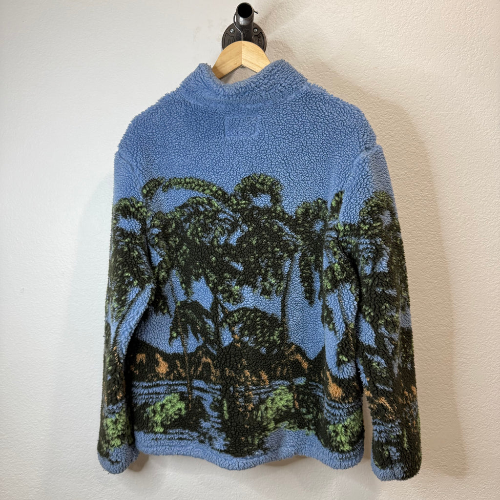 Stussy Hawaiian Fleece Sherpa Zip Jacket - Size M