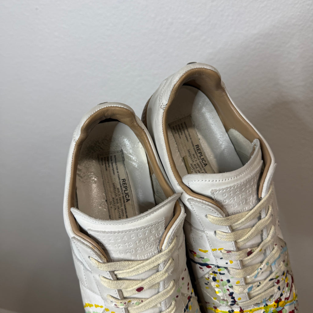 Maison Margiela Replica Gat Paint Splatter Sneakers - Size 41 (8)