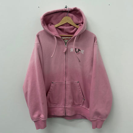 Supreme True Religion Zip Up Hooded Sweatshirt Pink - Size M