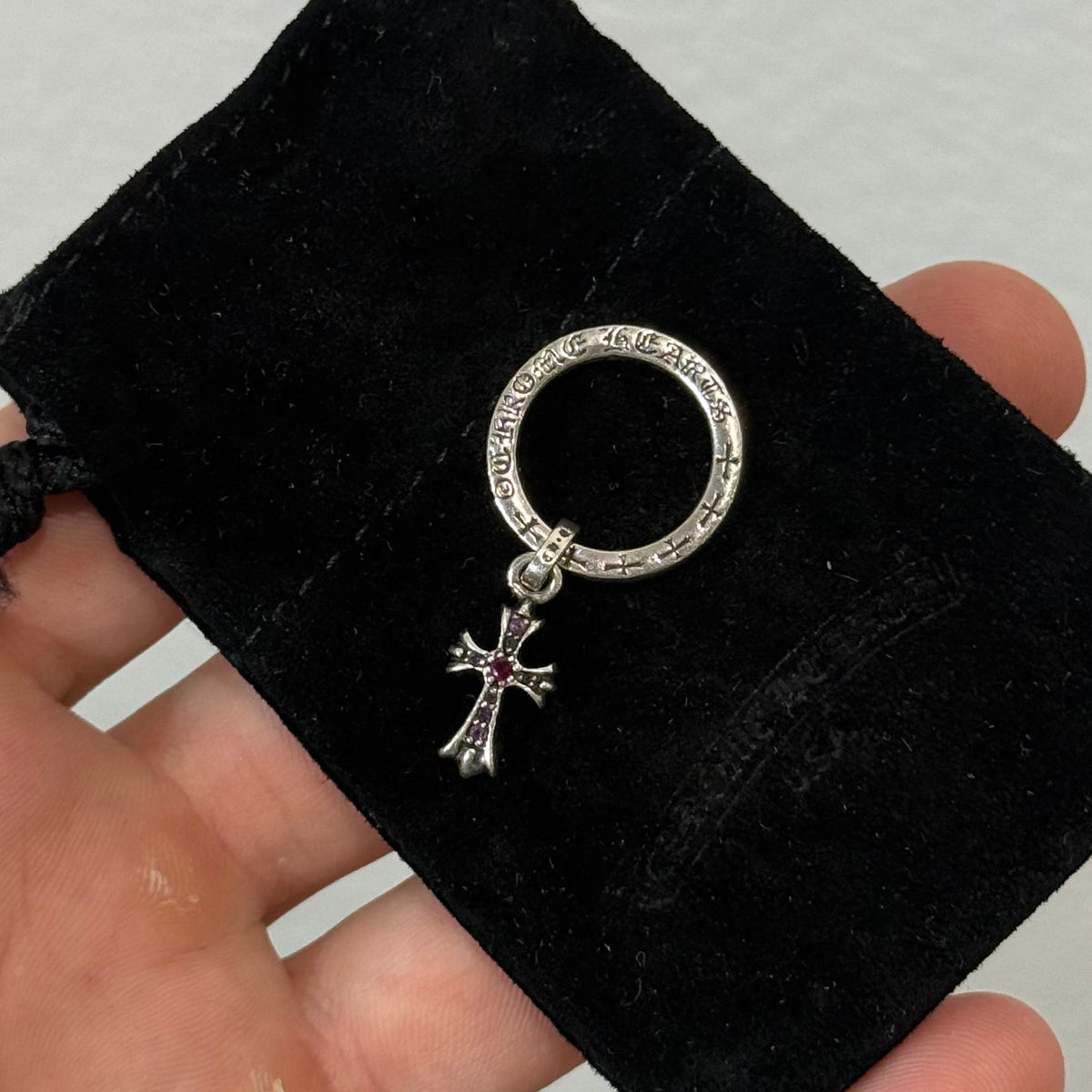 Chrome Hearts Ruby Baby Fat Necklace Ring Charm Pendant