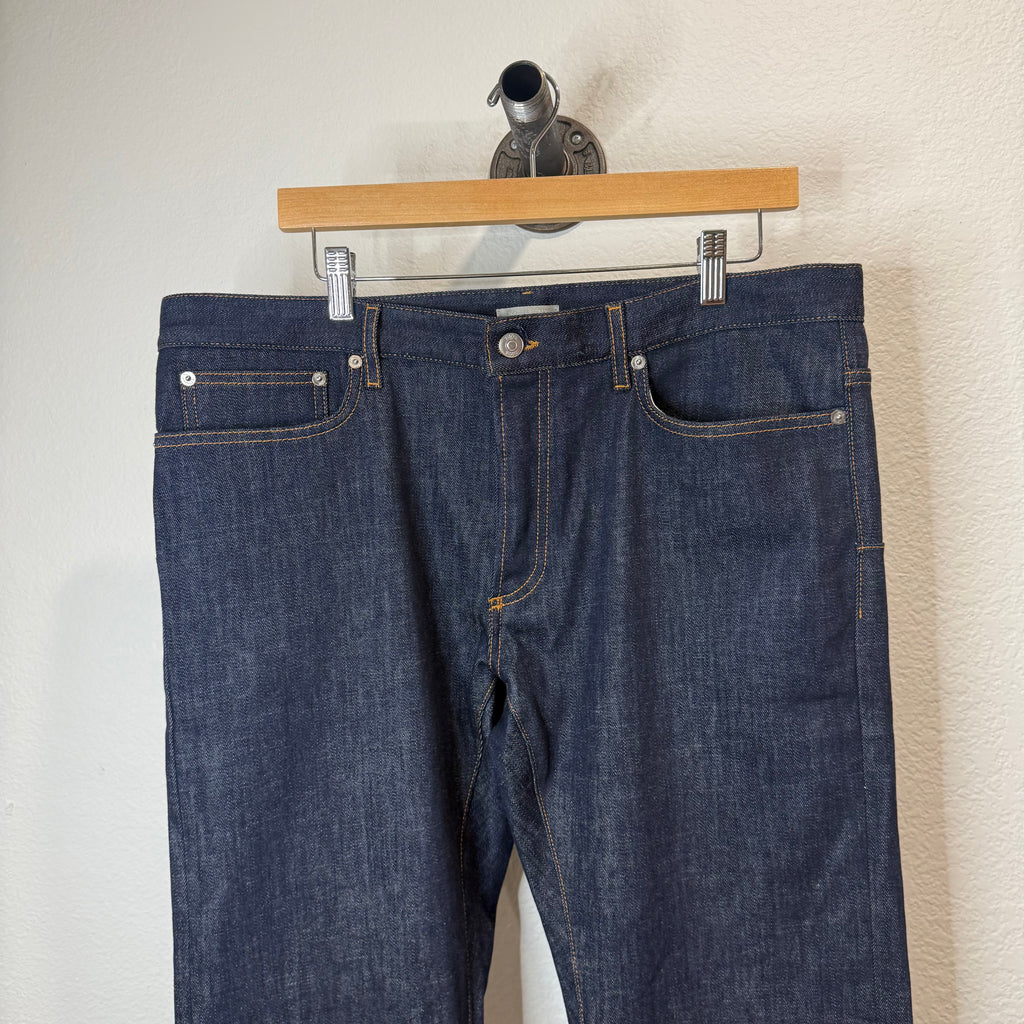 Dior Oblique Cuff Print Denim Jeans - Size 36