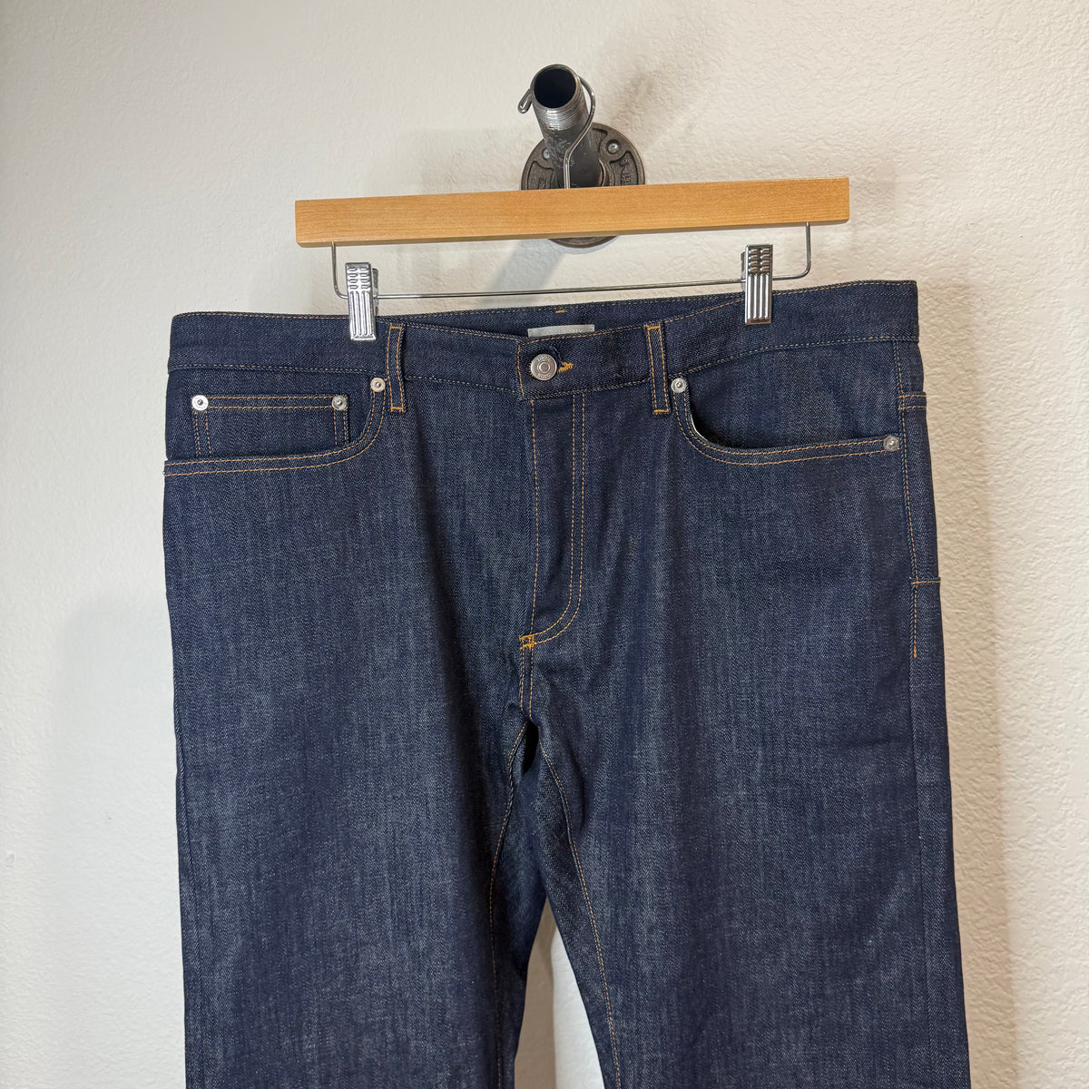 Dior Oblique Cuff Print Denim Jeans - Size 36