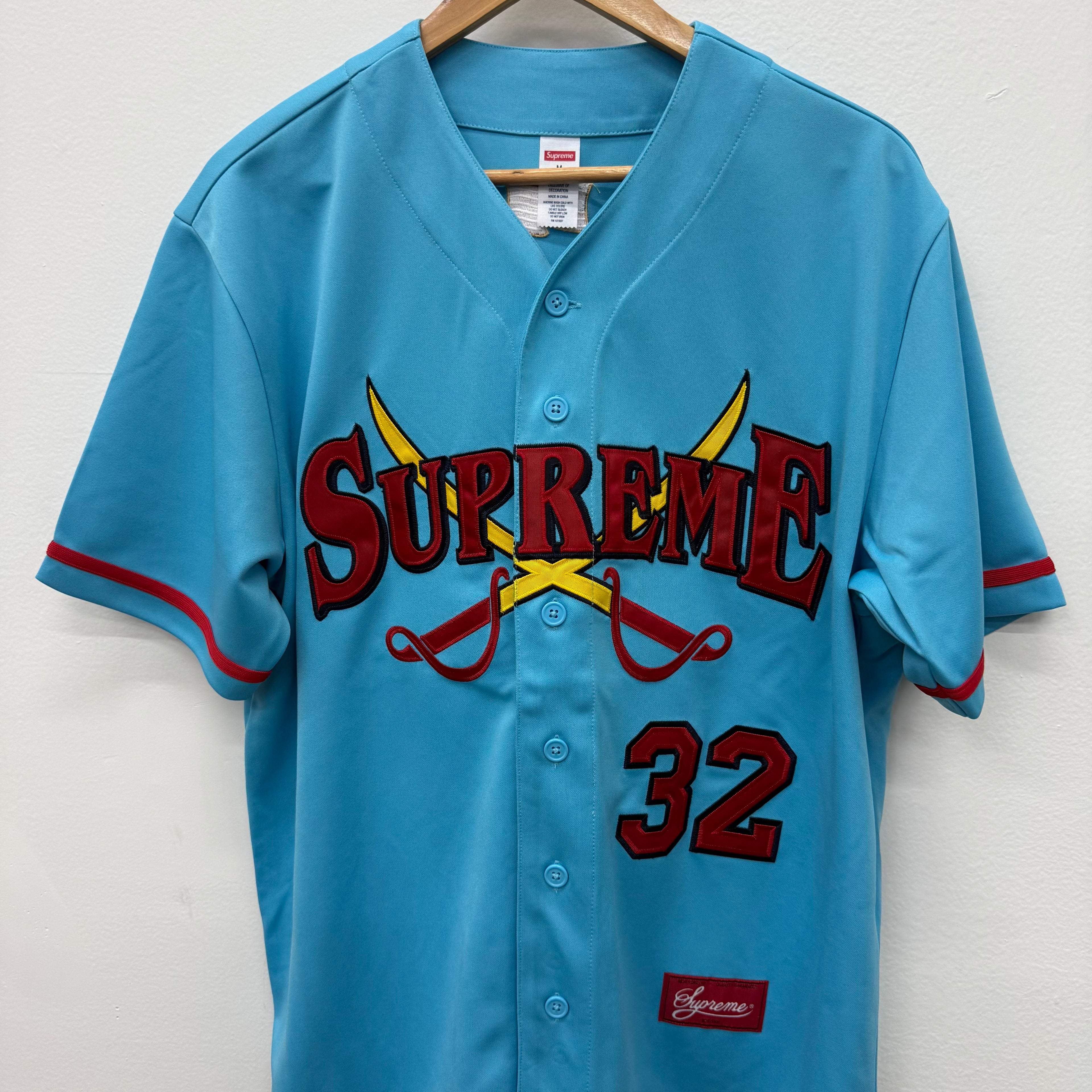 Supreme Swords Baseball Jersey Blue - Size M