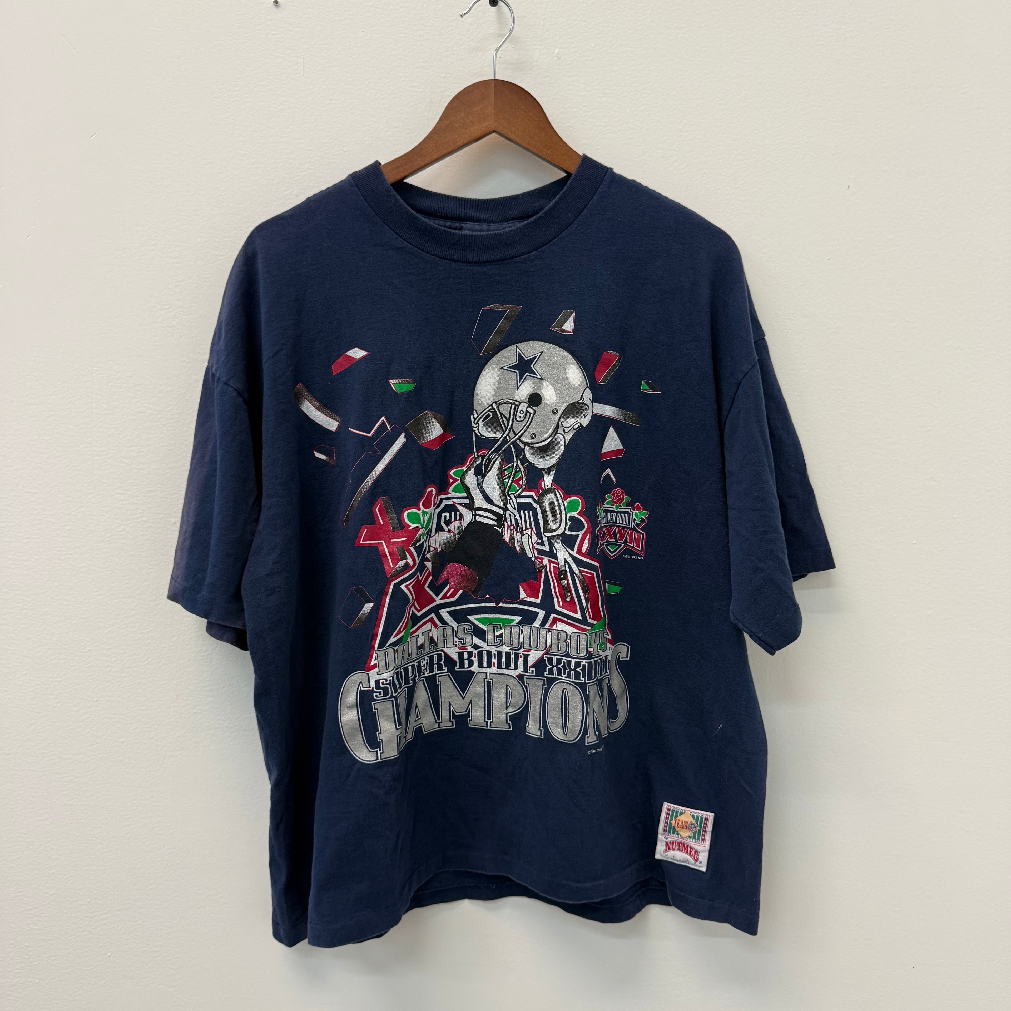 Vintage Nutmeg Dallas Cowboys SBXXVII T-Shirt - Size XL
