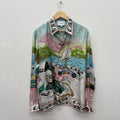 Casablanca Art of Racing Silk Button Shirt - Size M