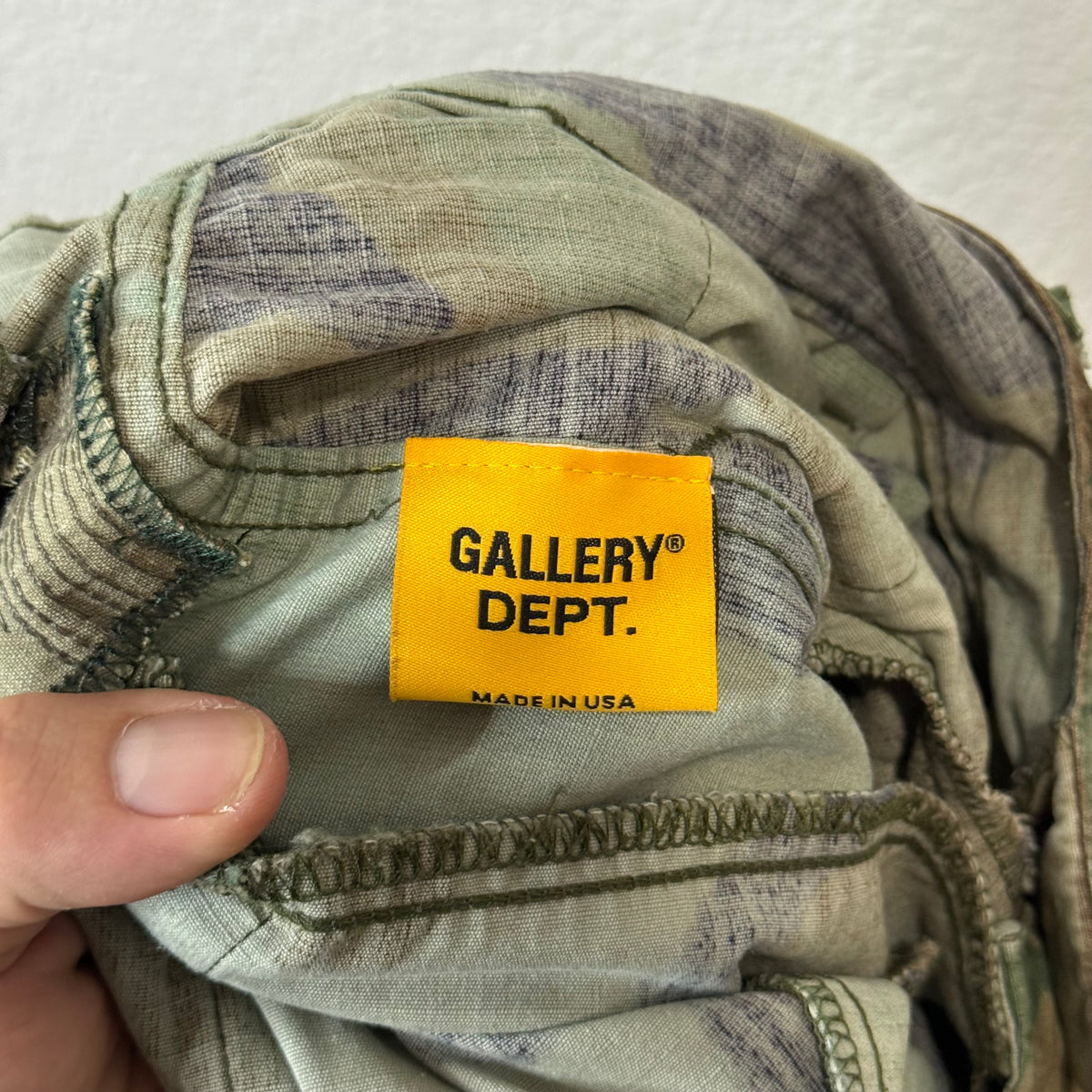 Gallery Dept G Patch Wood Camo Patch Cargo Shorts - Size 36