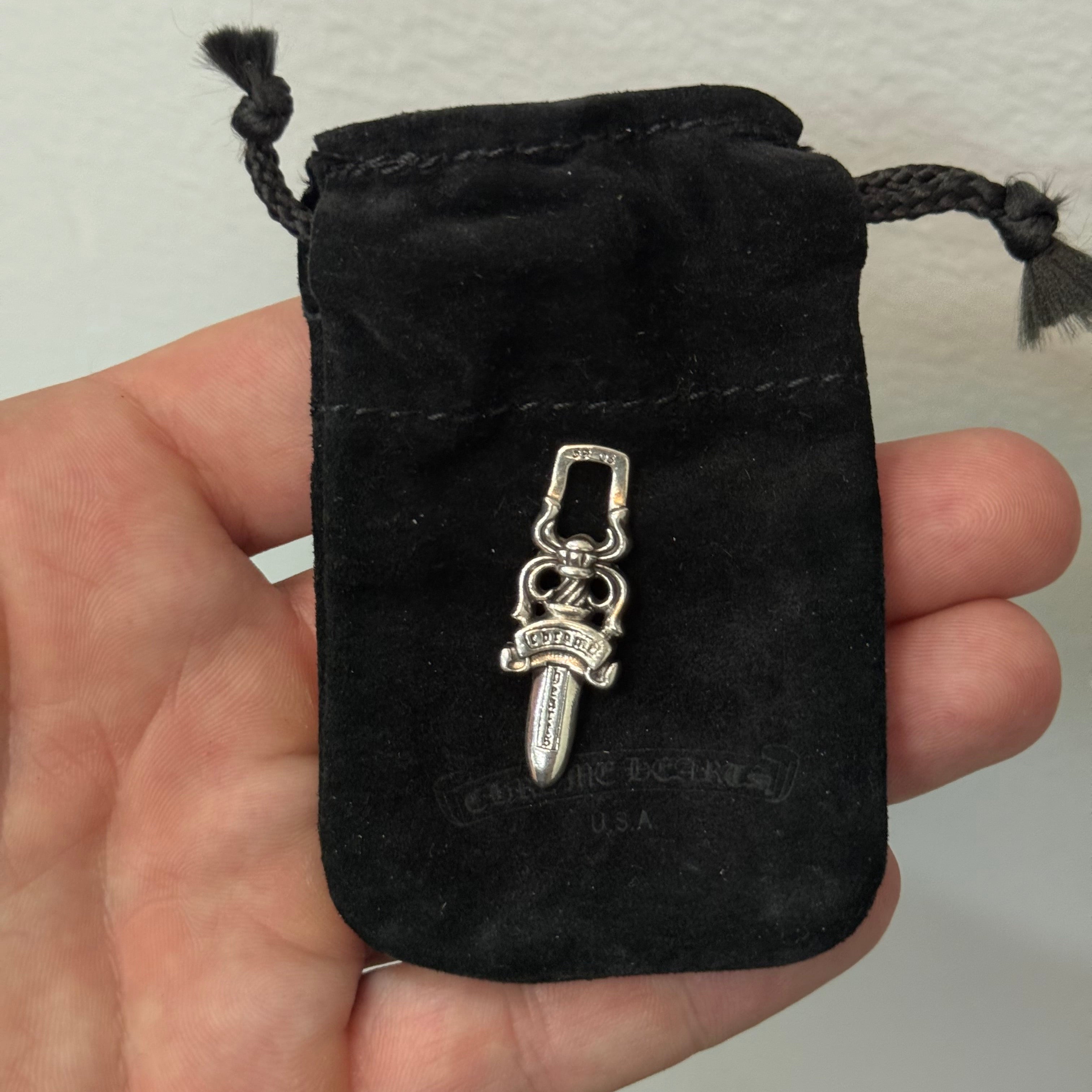 Chrome Hearts Silver Dagger Pendant Zip