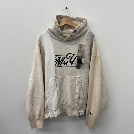 Maison Mihara Vertical Switch Hoodie White - Size L