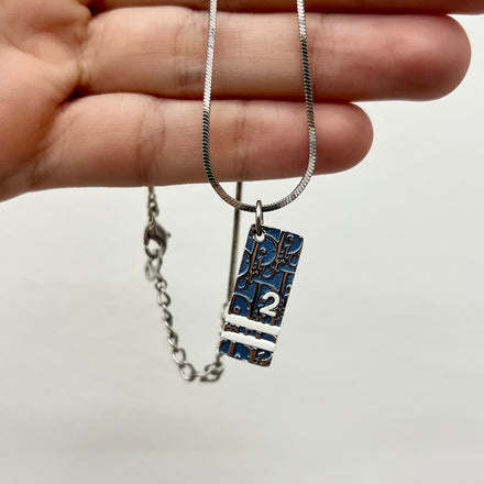 Dior #2 Charm Necklace Blue