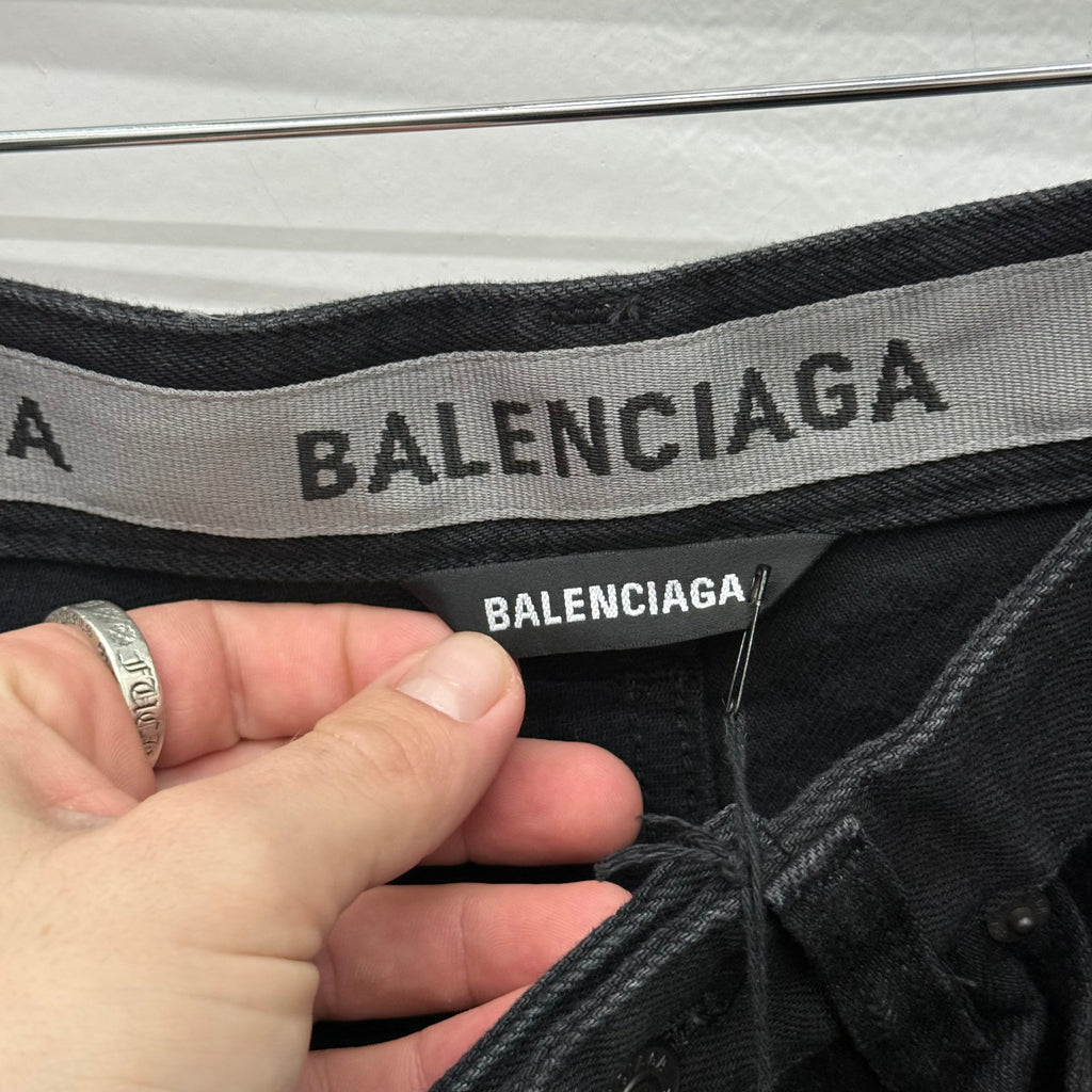 Balenciaga Black Japanese Skater Denim - Size 34