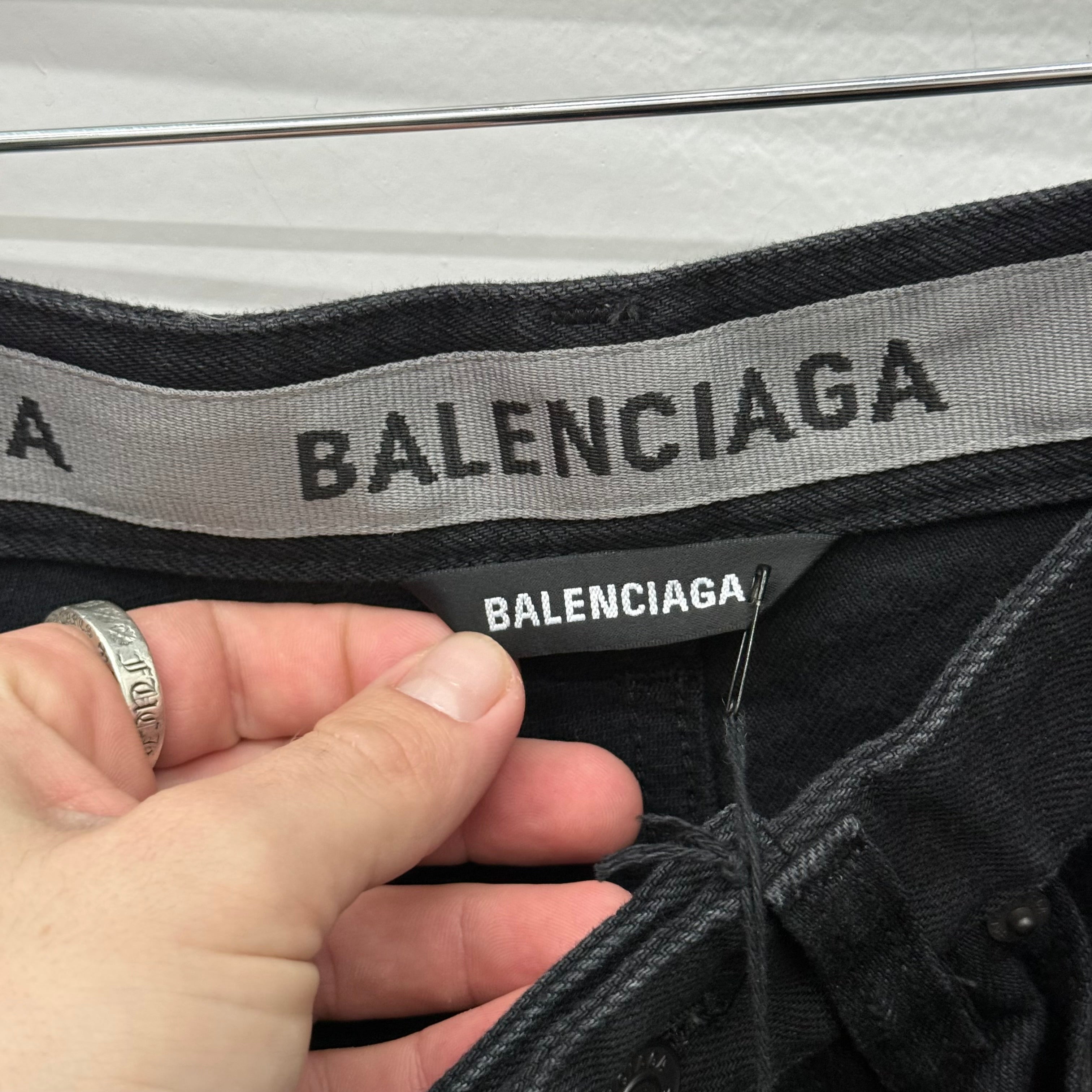 Balenciaga Black Japanese Skater Denim - Size 34