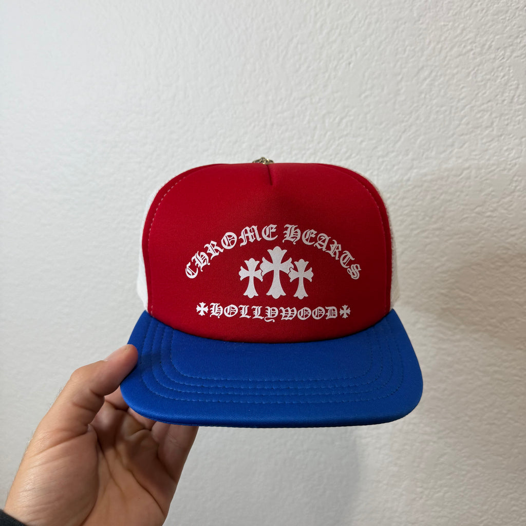 Chrome Hearts 4th of July Trucker Hat Triple Cross