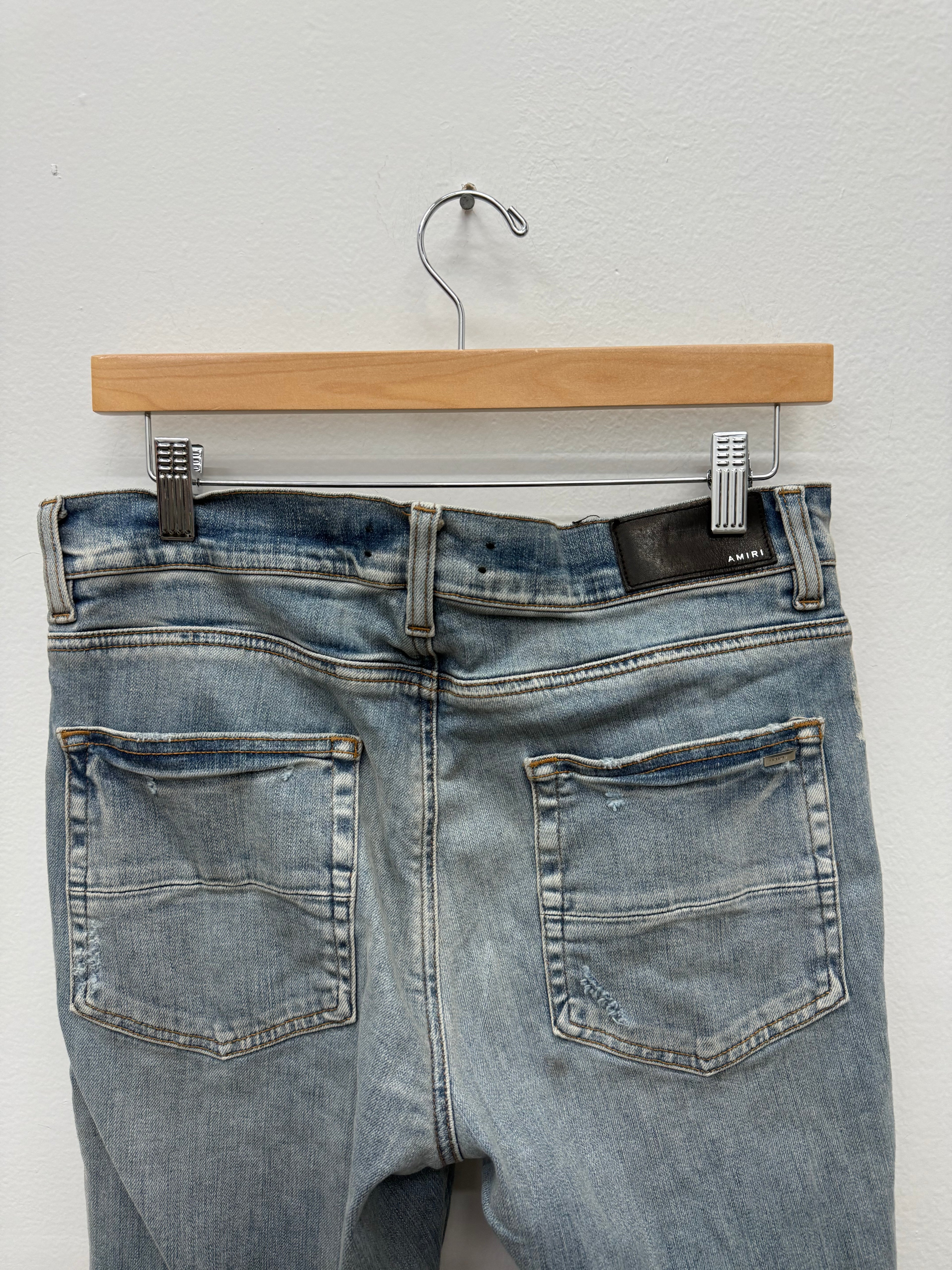 Amiri Bandana Zipper Denim Jeans - Size 33