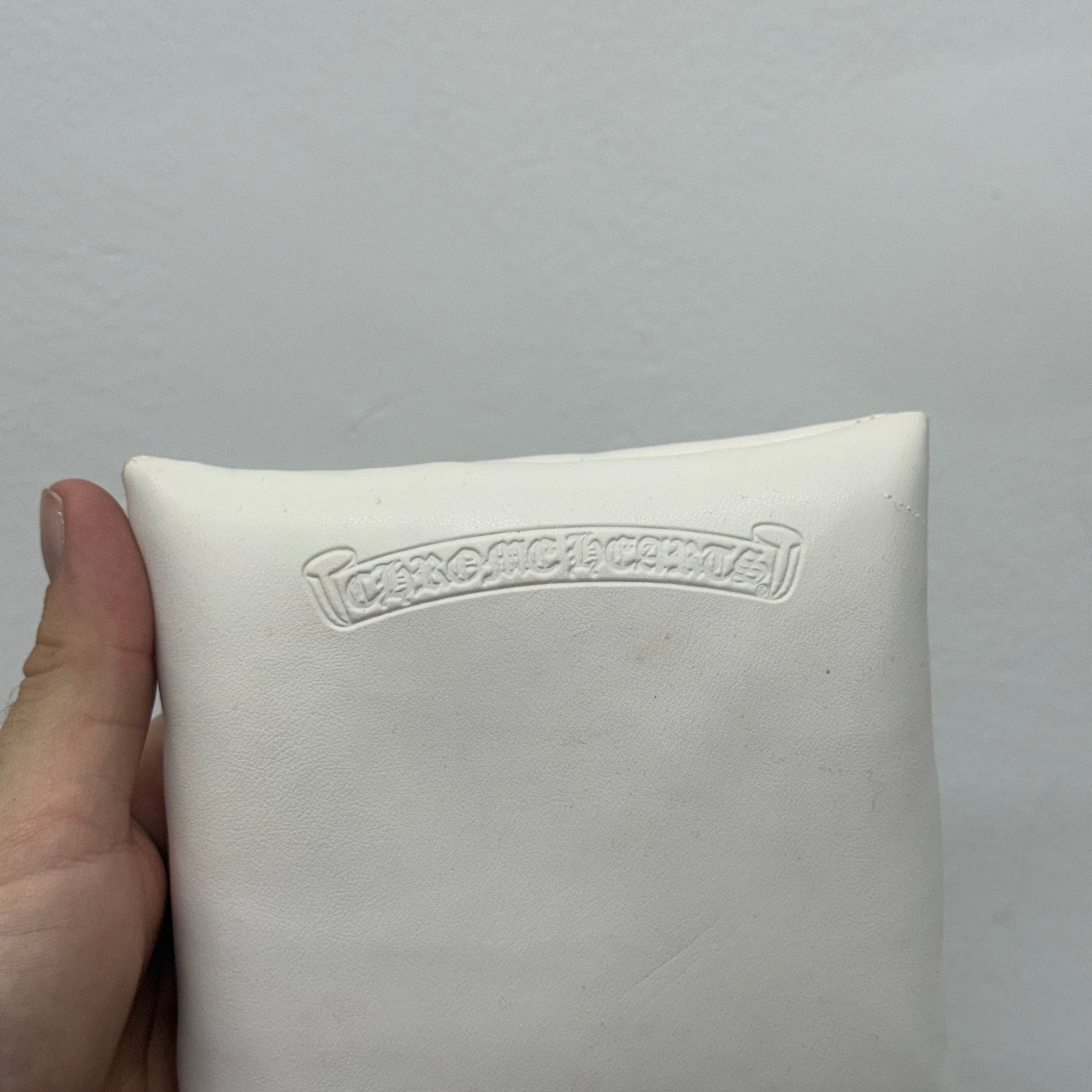 Chrome Hearts White Leather Pillow / Jewelry Display