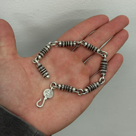 Chrome Hearts Silver Barrel Bracelet 7 Link