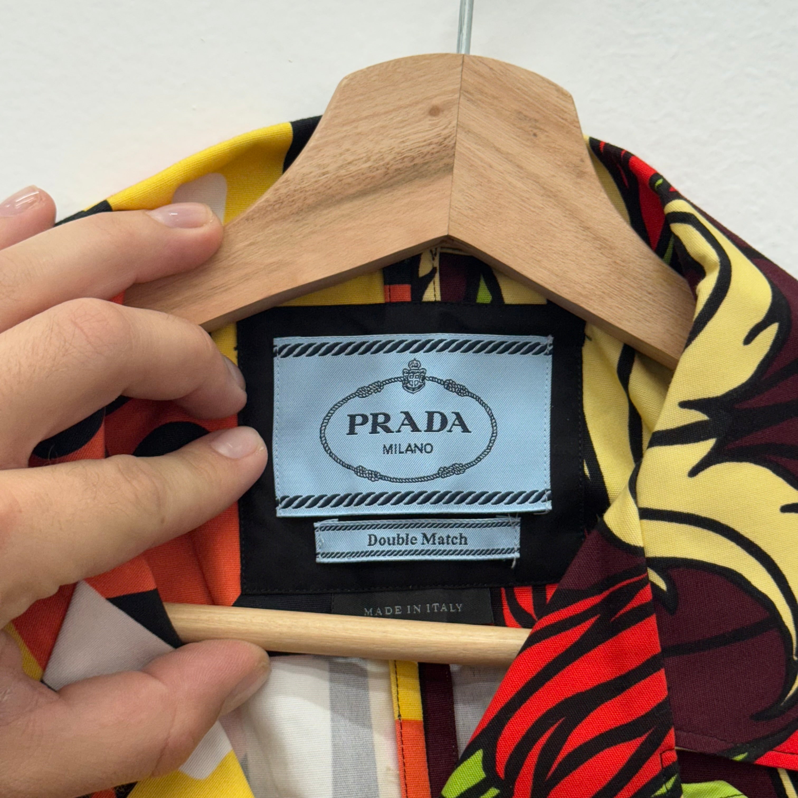 Prada Button Up Bowling Half Shirt - Size M