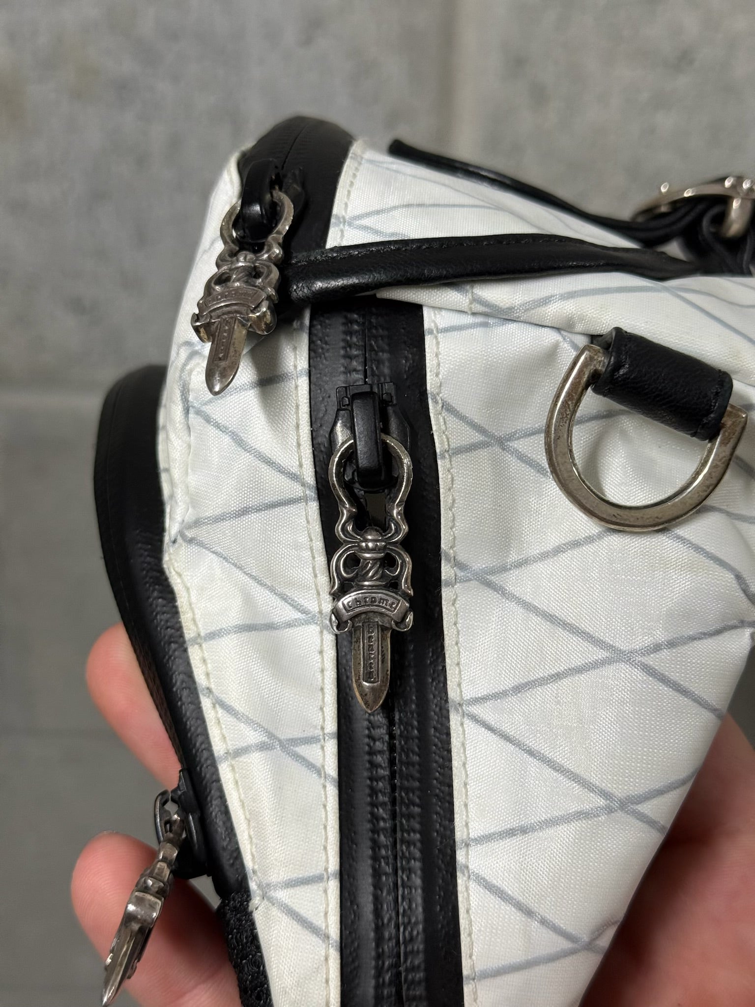 Chrome Hearts Snat Mini Bag Checkered White
