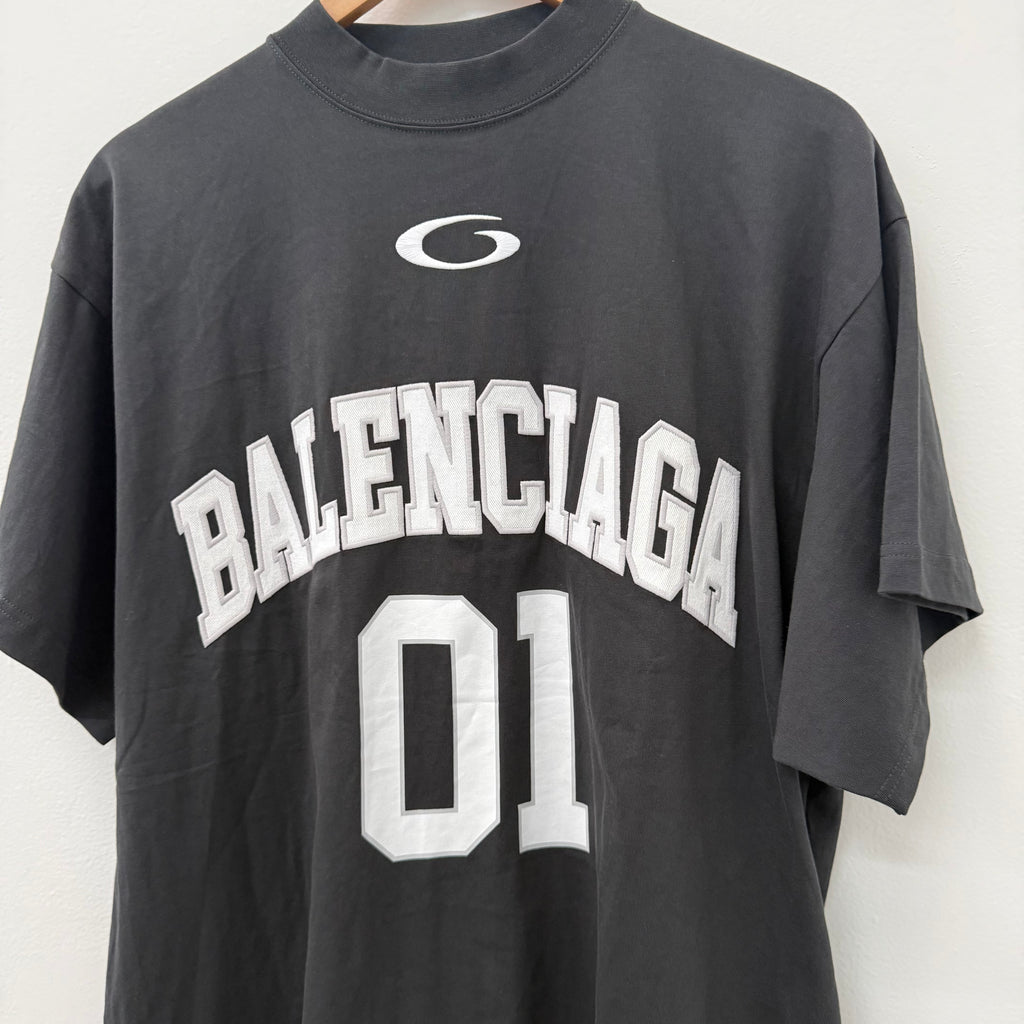 Balenciaga 01 Basketball Black T-Shirt - Size 1 (L/XL)