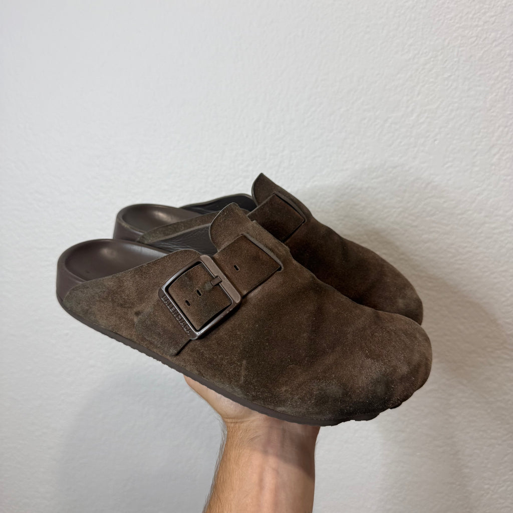 Balenciaga Sunday Suede Mule Clogs Brown - Size 41 (9)