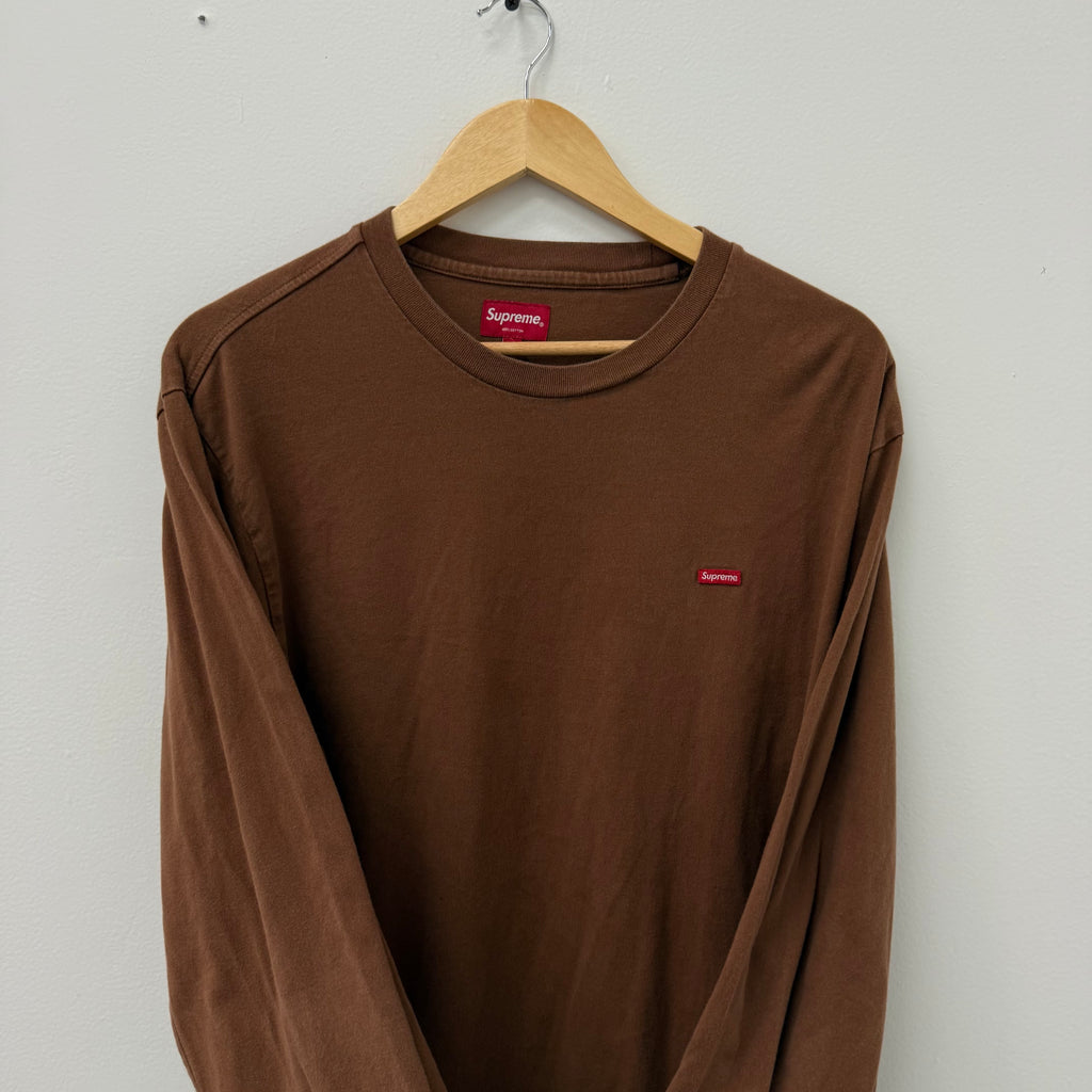 Supreme Brown Mini Box Logo Longsleeve Shirt - Size L