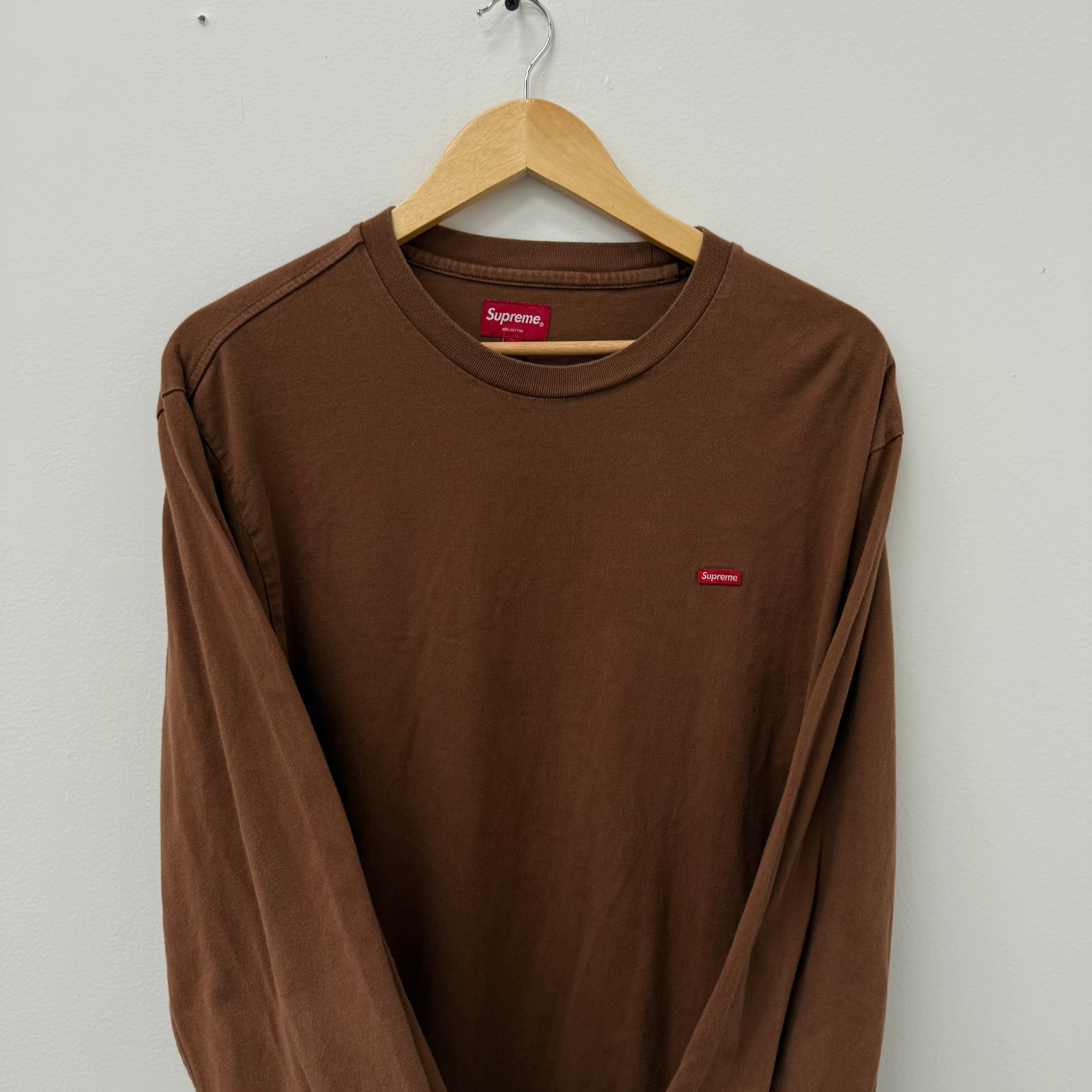 Supreme Brown Mini Box Logo Longsleeve Shirt - Size L