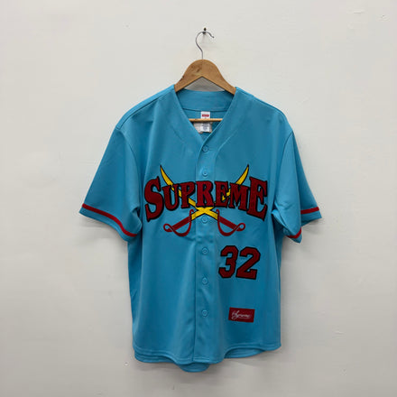 Supreme Swords Baseball Jersey Blue - Size M