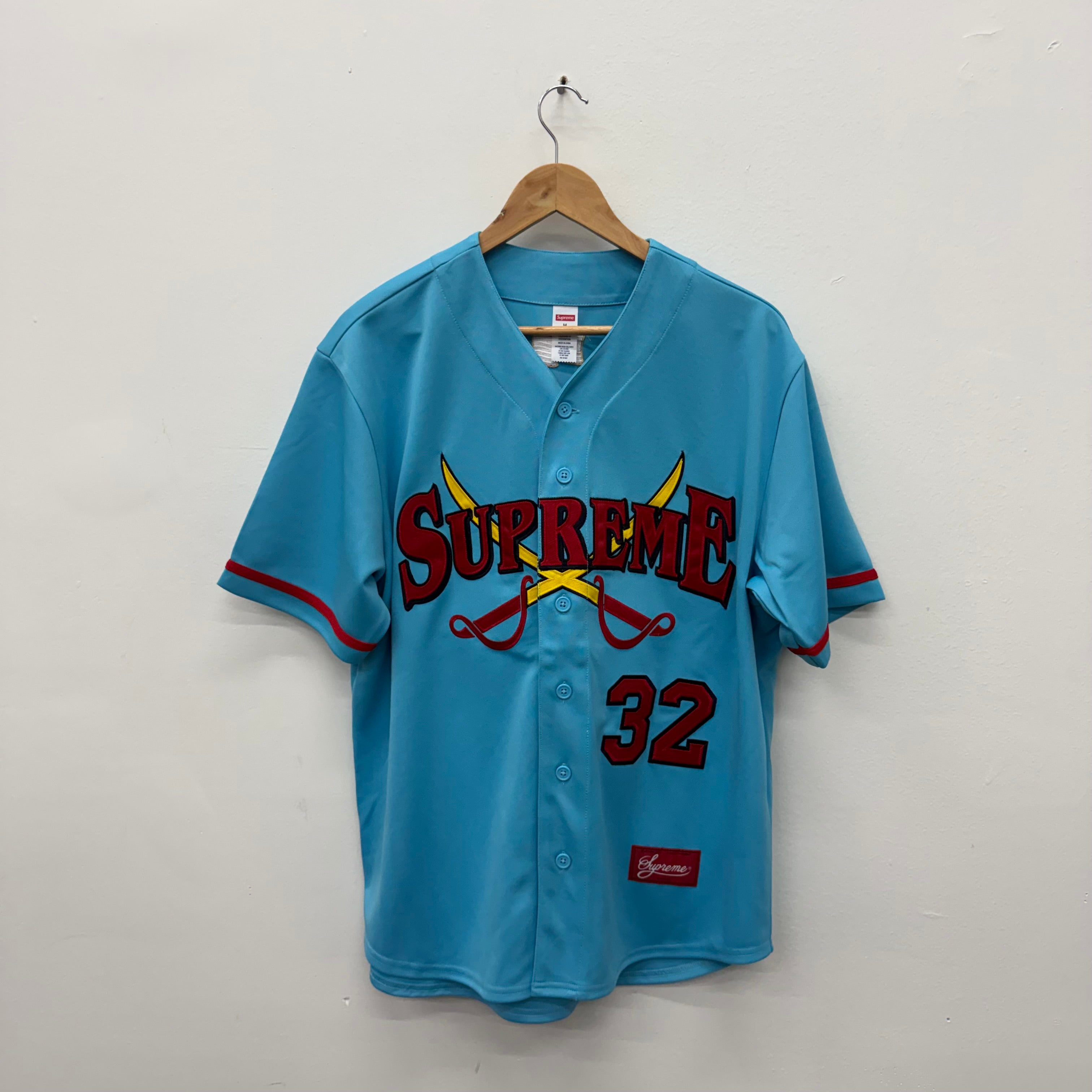 Supreme Swords Baseball Jersey Blue - Size M