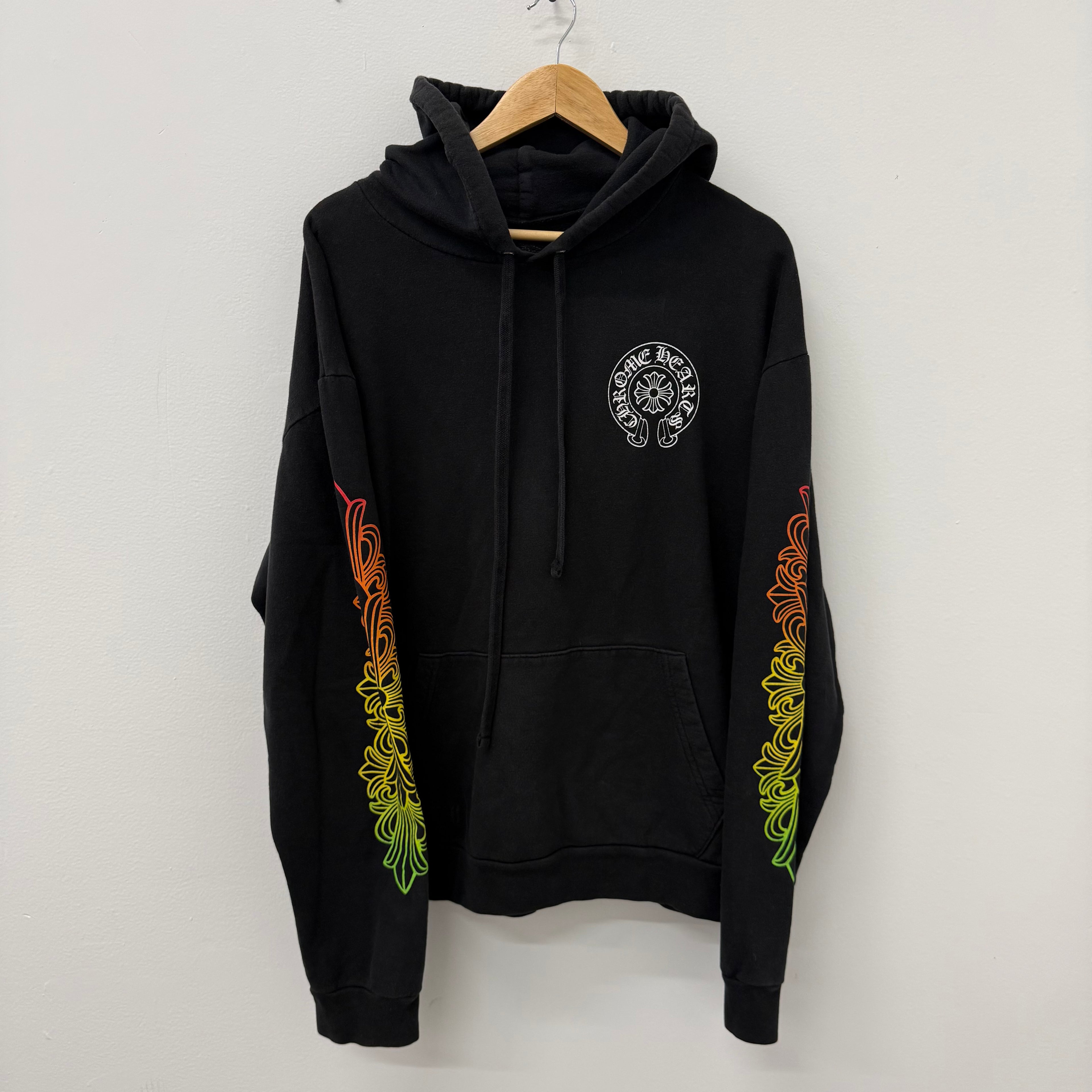 Chrome Hearts Gradient Floral Horseshoe Hoodie - Size L