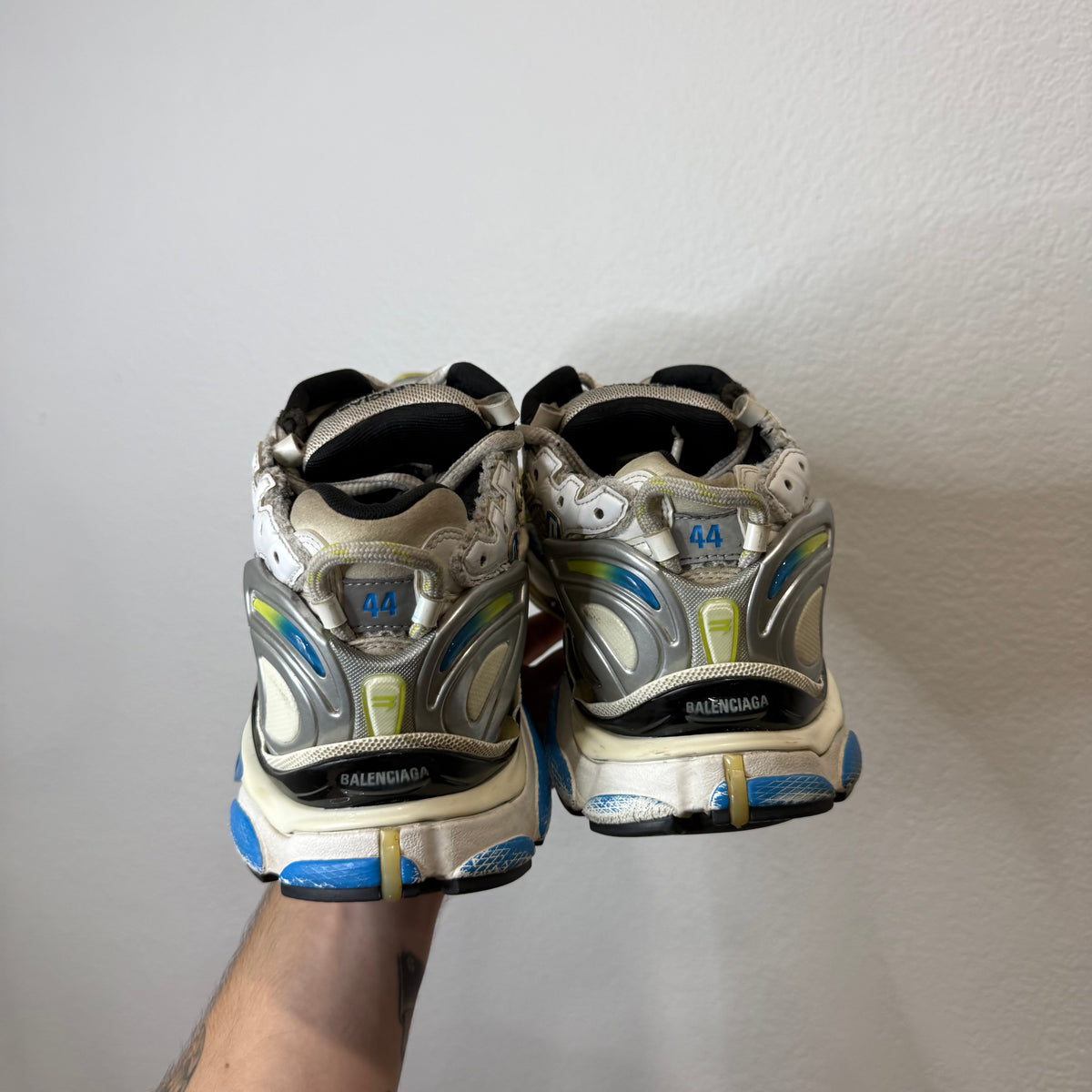 Balenciaga Mesh Track Runner Blue / Gray - Size 11