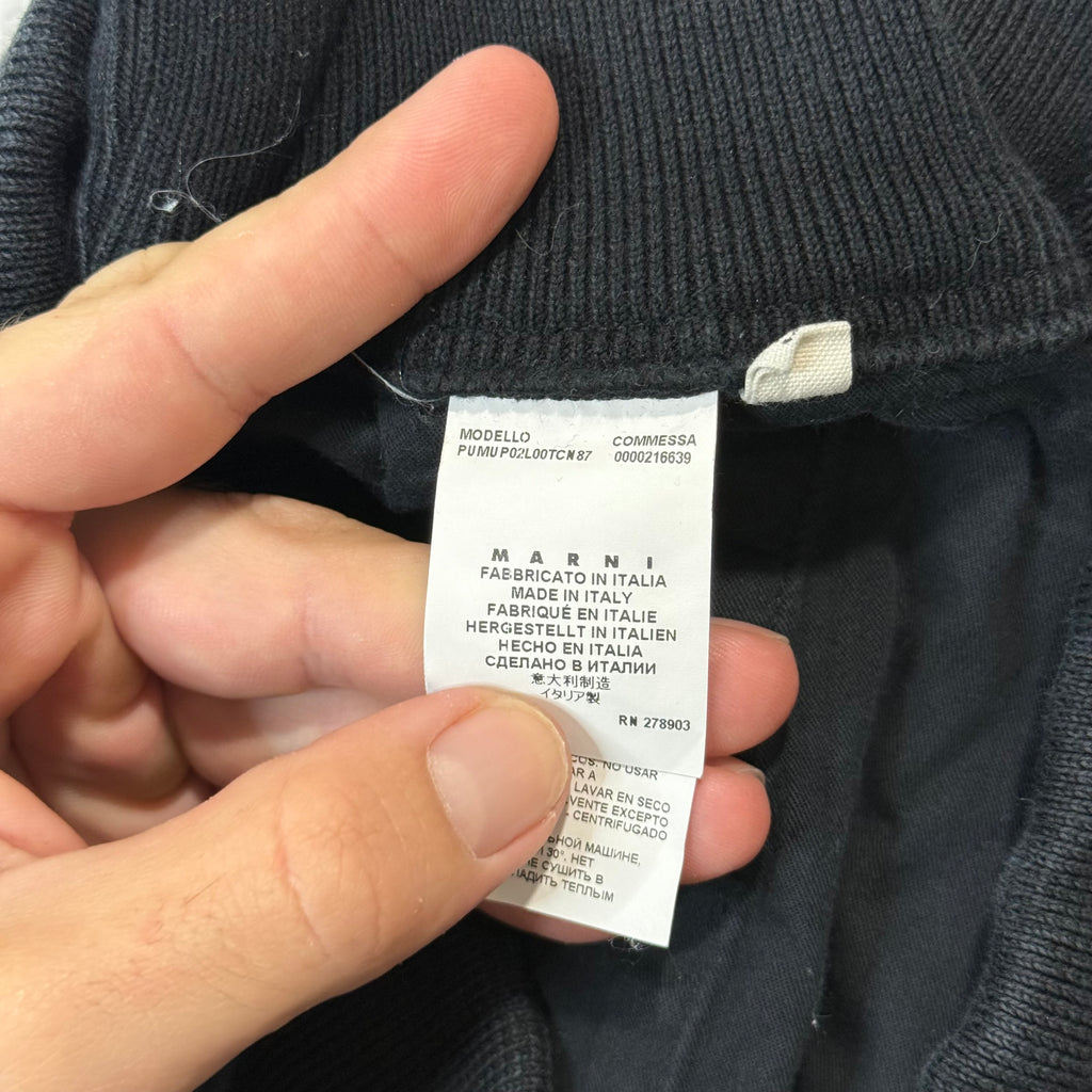 Marni Zipper Black Casual Pants - Size 50 (US 34)