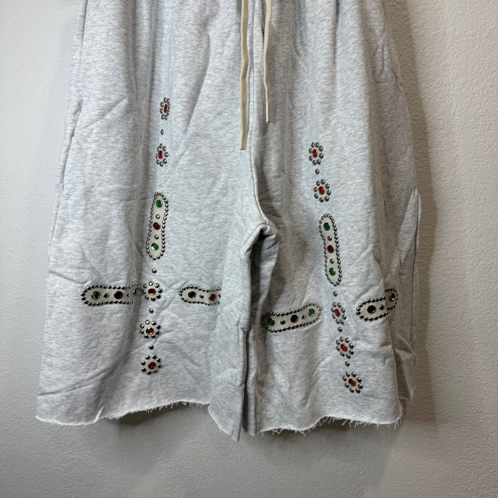 Bravest Studios Grey Sapphire Long Sweat Shorts - Size L / XL