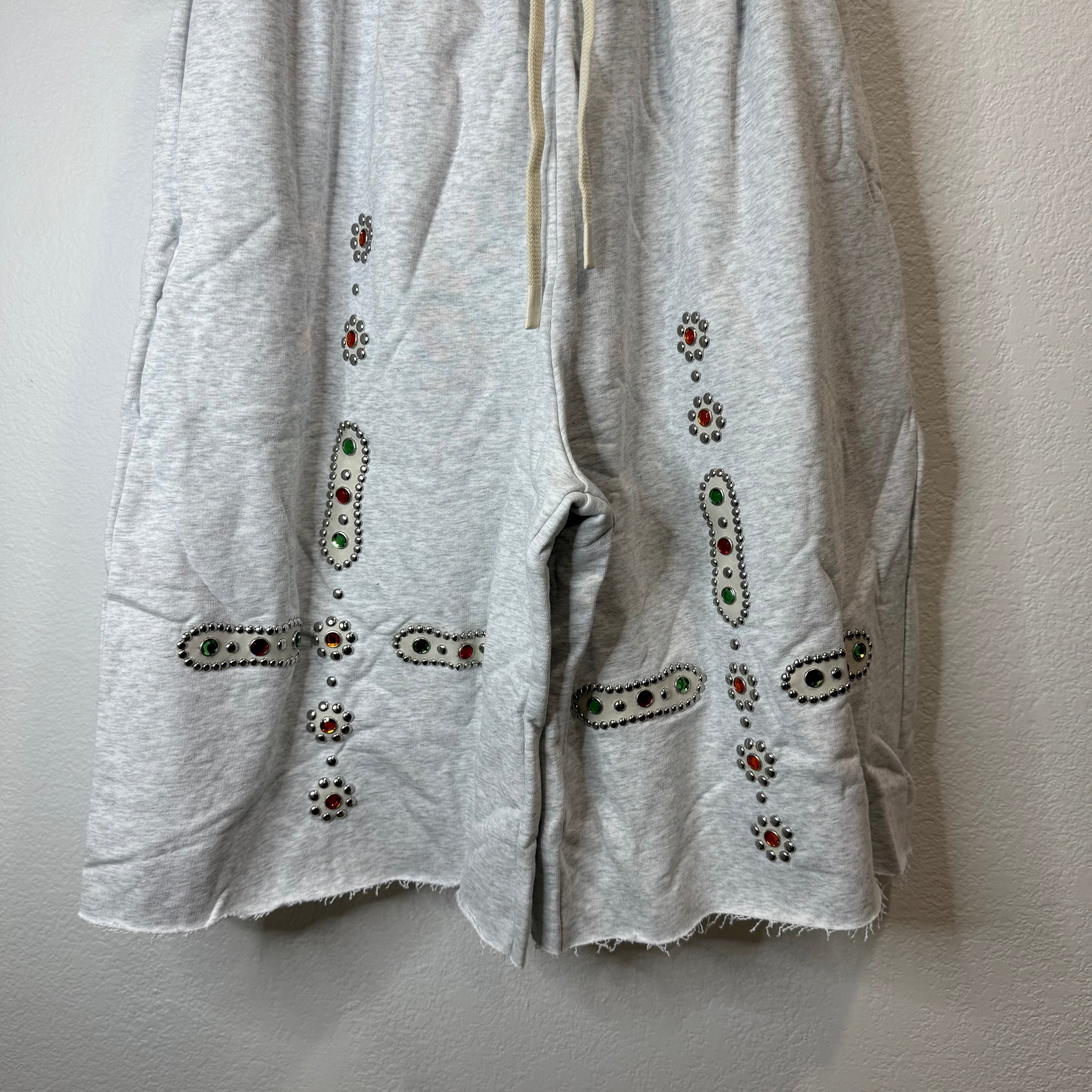 Bravest Studios Grey Sapphire Long Sweat Shorts - Size L / XL